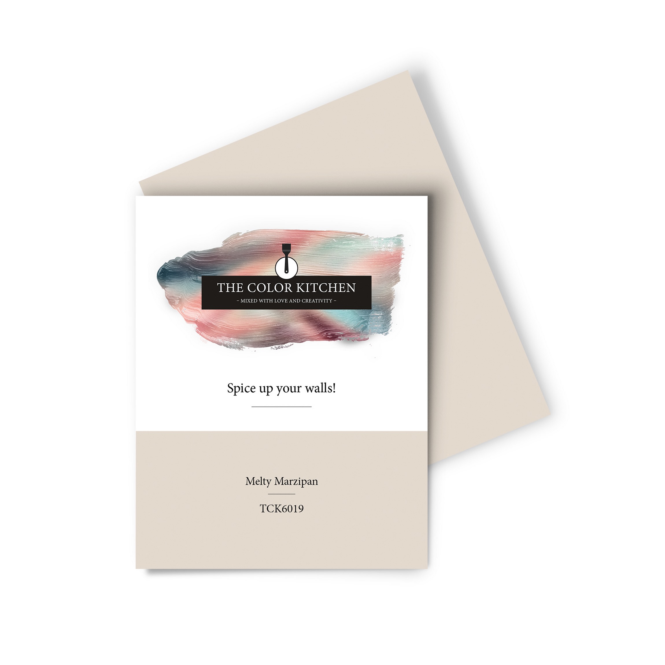 Wandfarbe Gedrucktes Farbmuster - The Color Kitchen - Melty Marzipan