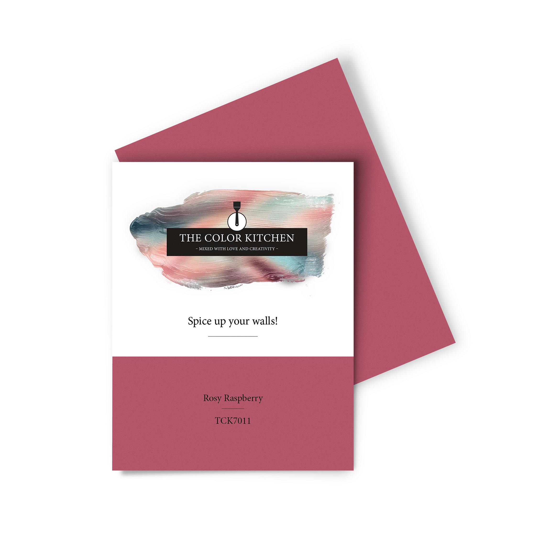 Wandfarbe Gedrucktes Farbmuster - The Color Kitchen - Rosy Raspberry