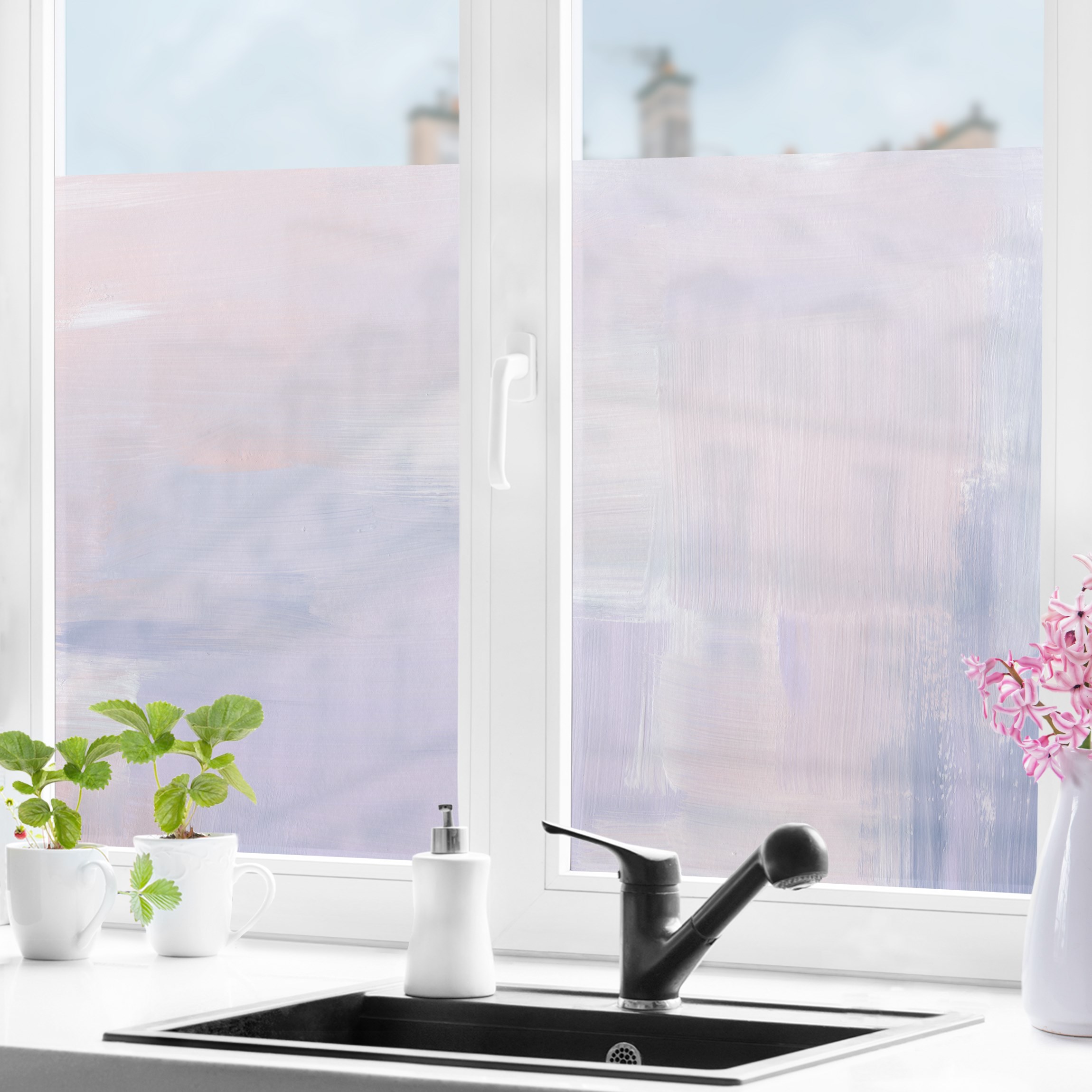Fensterfolie Farbstrukturen in Pastell