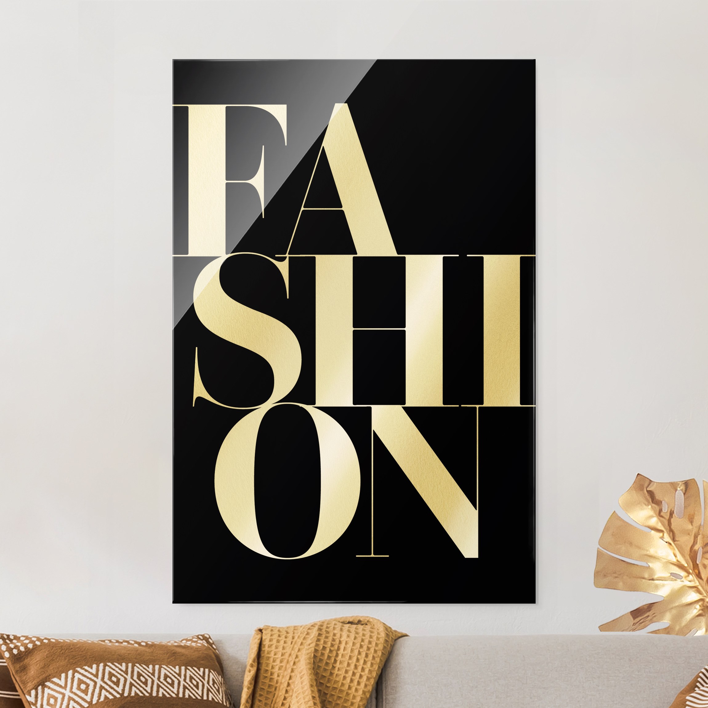 Glasbild FASHION Schwarz