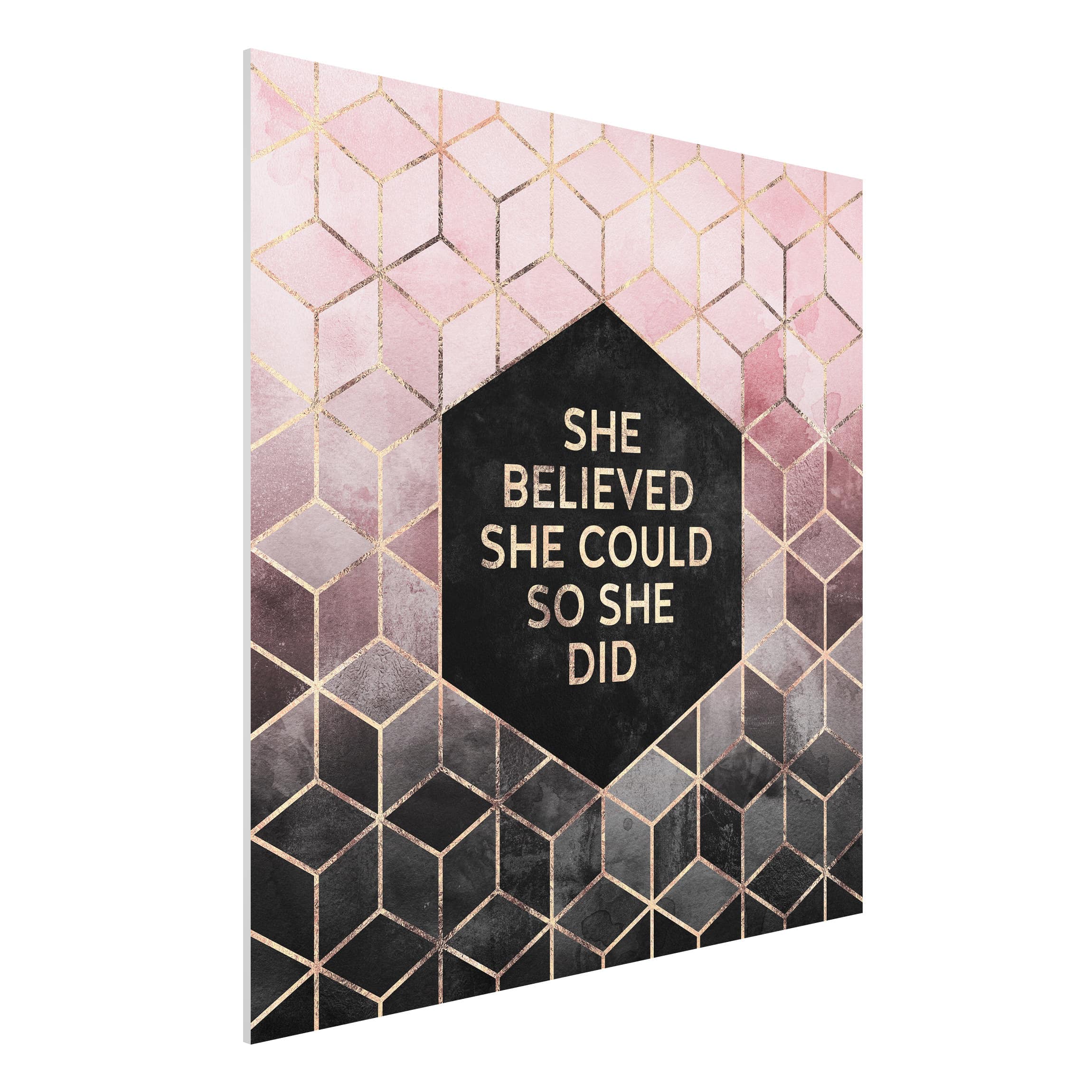 Forexbild - Quadrat She Believed She Could Rosé Gold