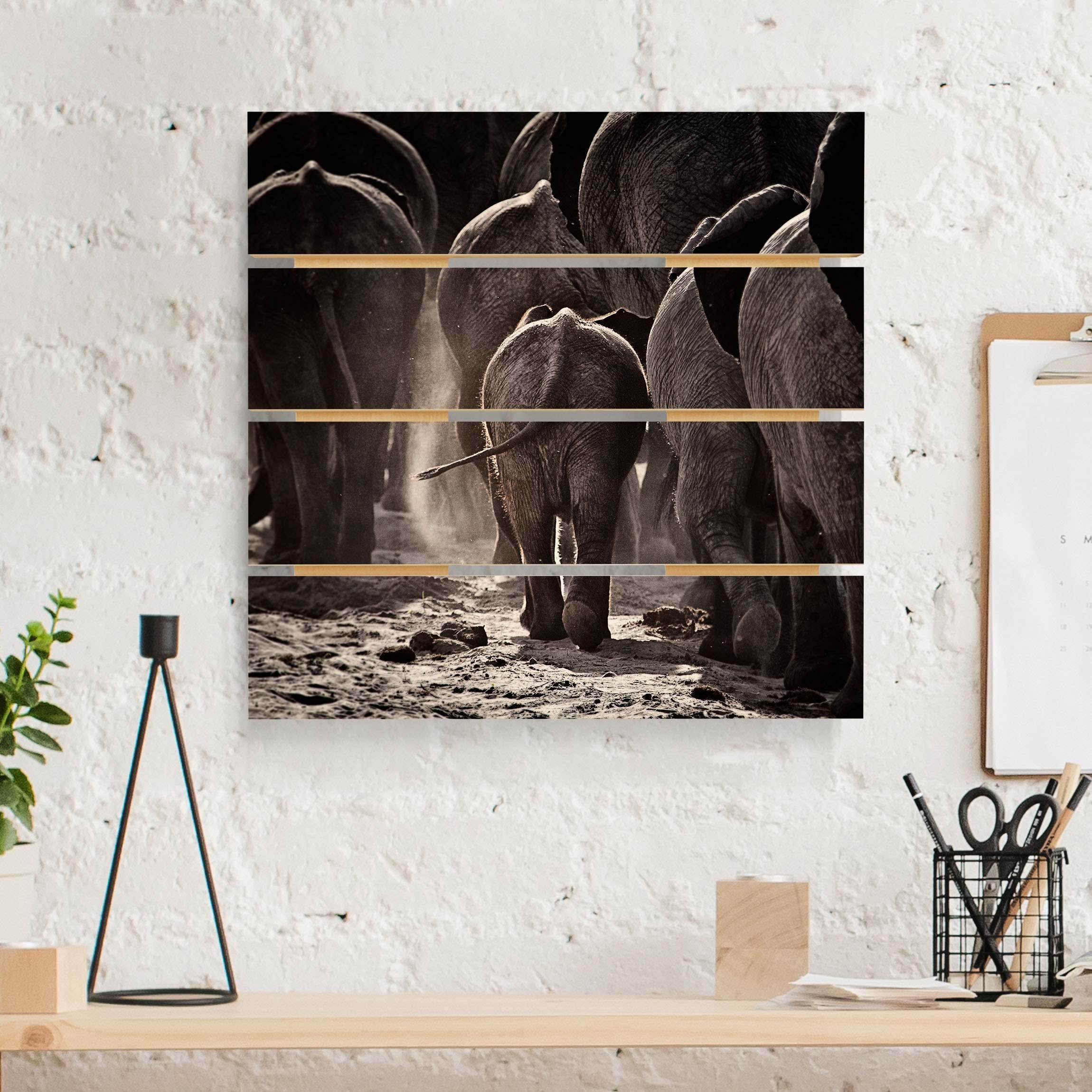 Holzbild Plankenoptik Nach Hause gehen