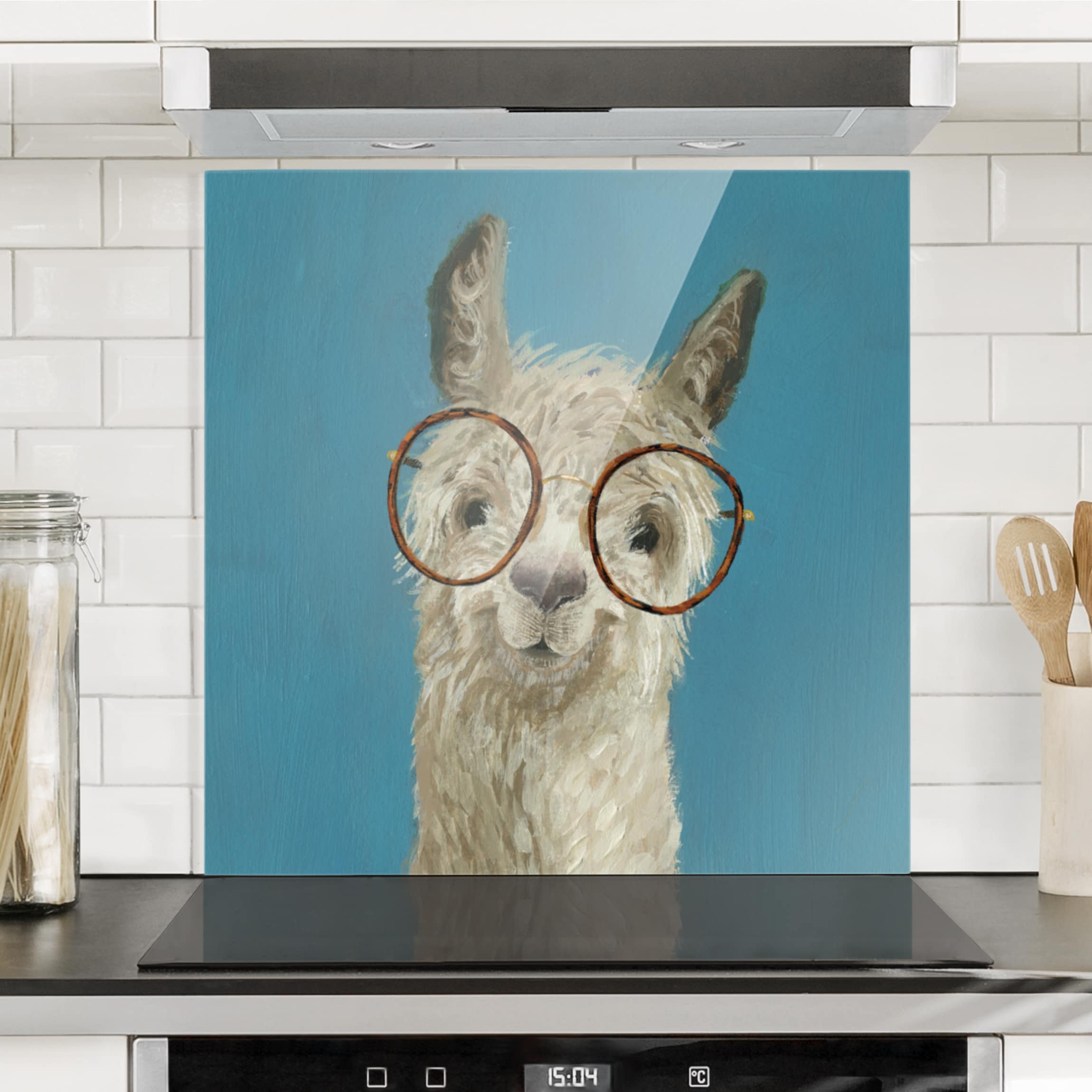 Spritzschutz Lama mit Brille I