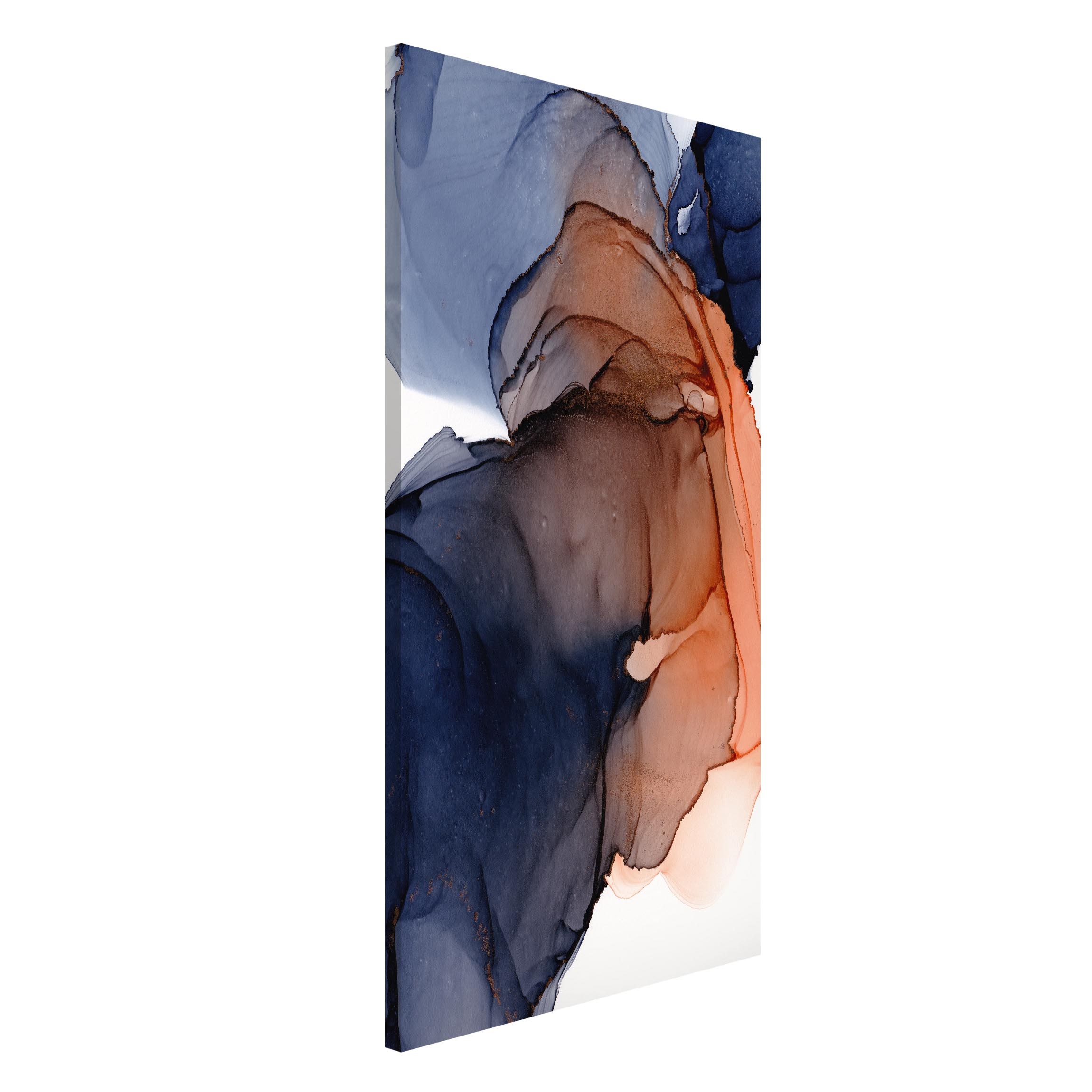 Magnettafel Ozeantropfen Blau-Orange mit Gold