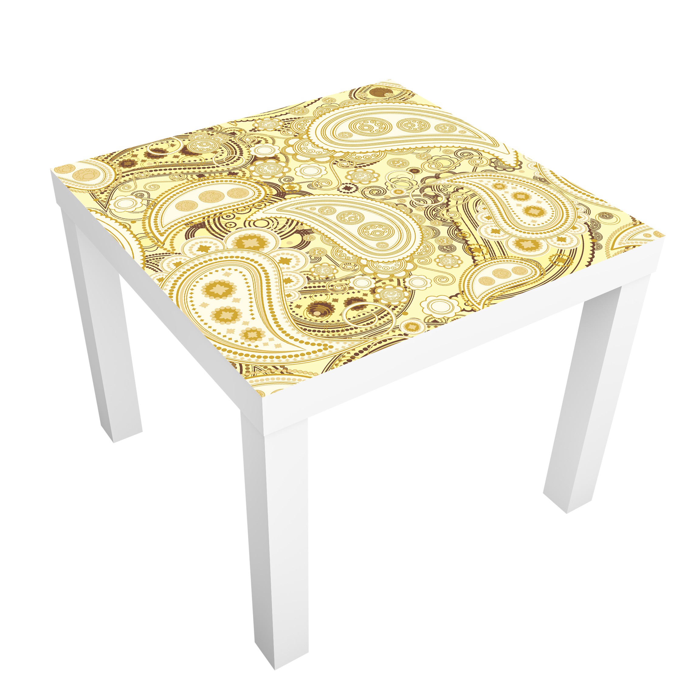 Möbelfolie für IKEA Lack Tisch 55 x 55 cm Retro Paisley