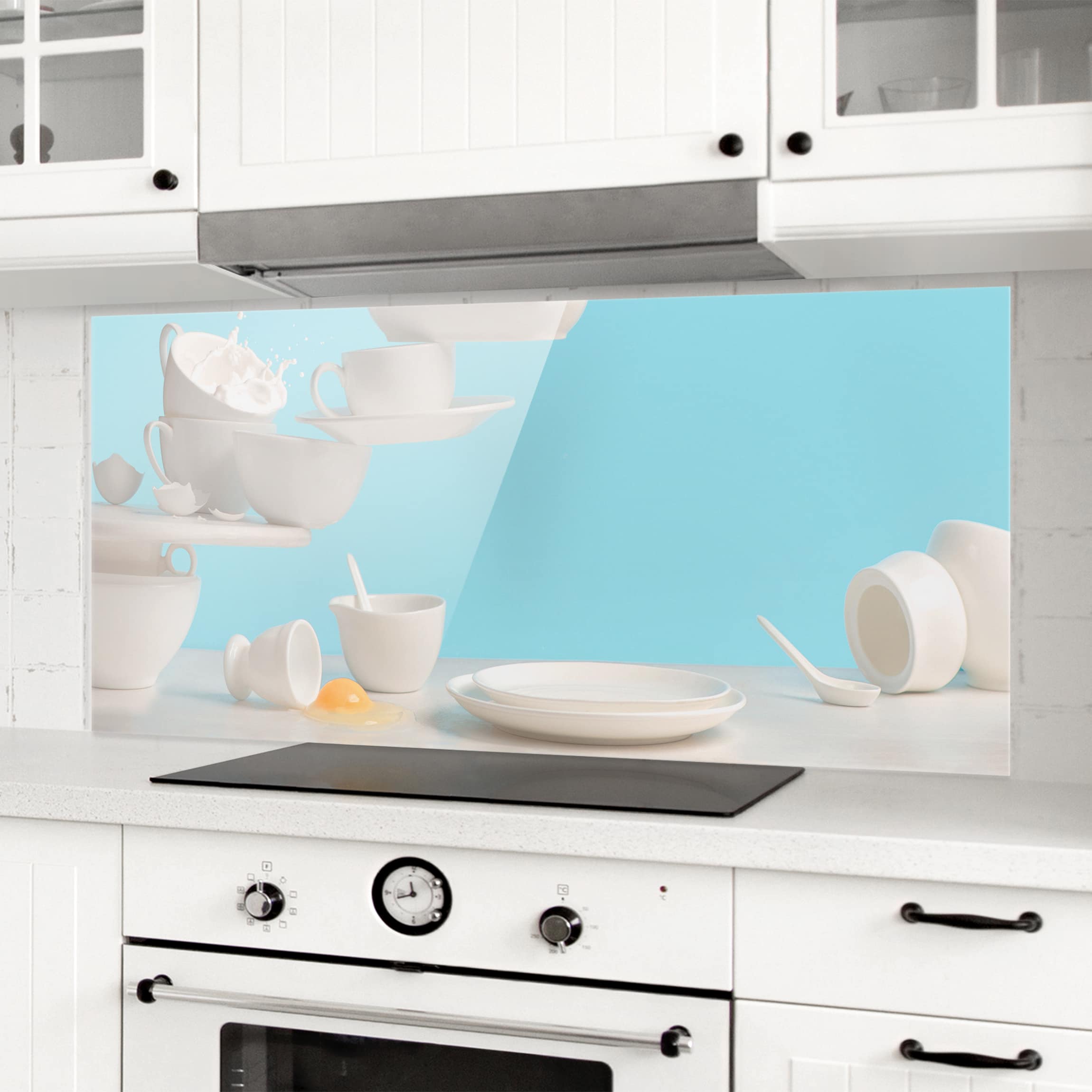 Glas Spritzschutz - Panorama Teller Kunst