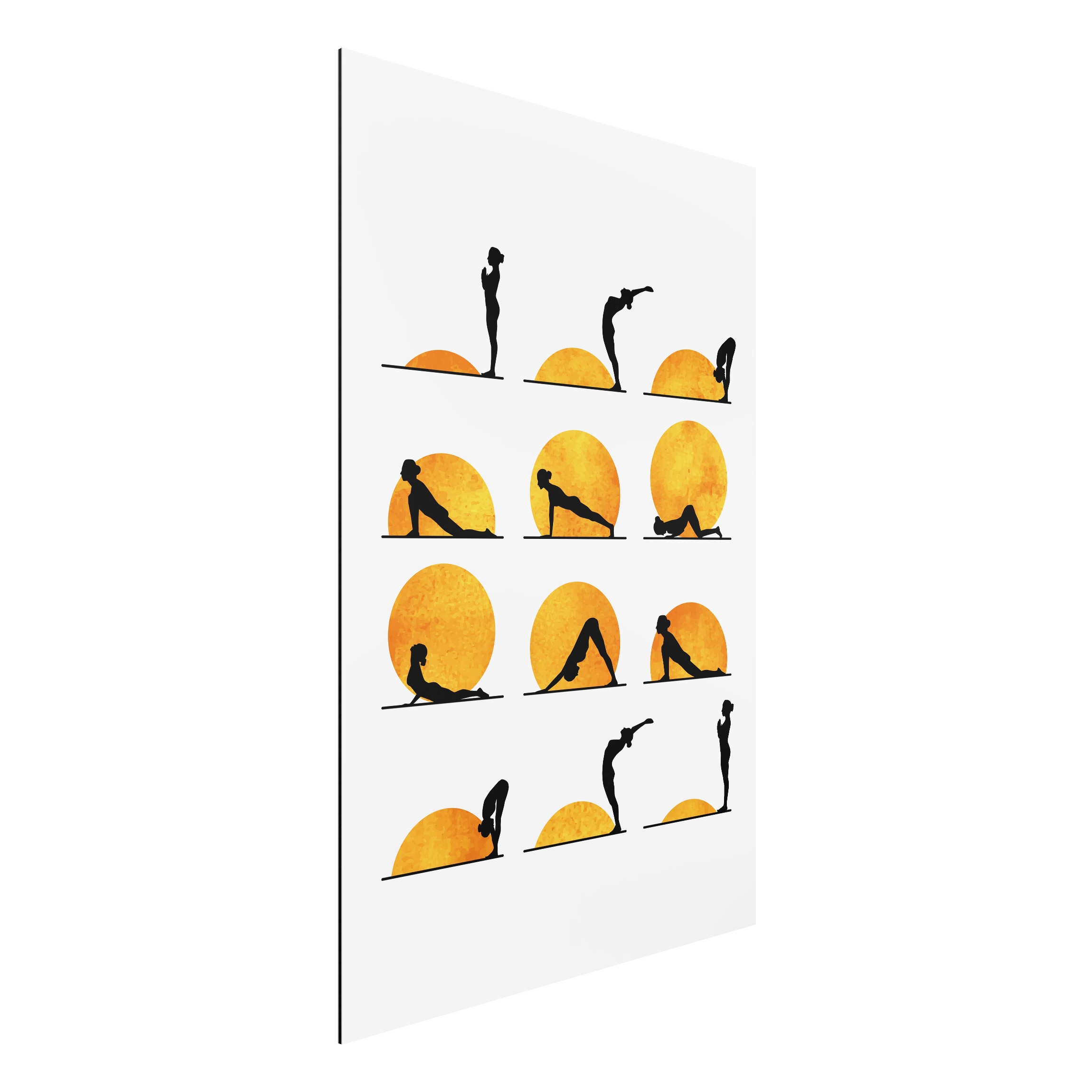 Alu-Dibond Bild Yoga - Der Sonnengruß
