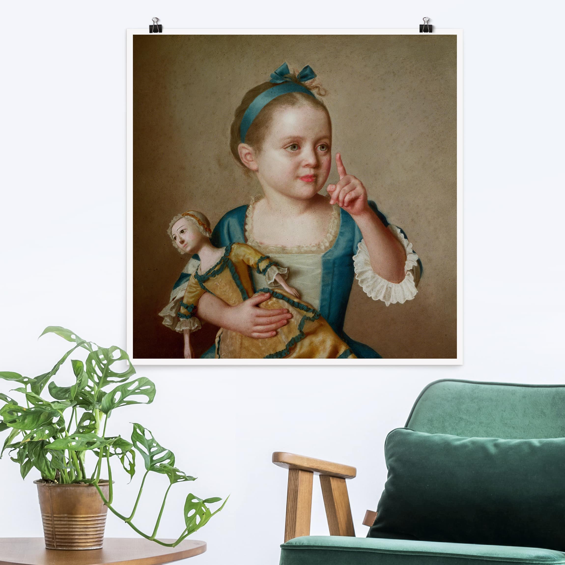Poster Jean Etienne Liotard - Mädchen mit Puppe