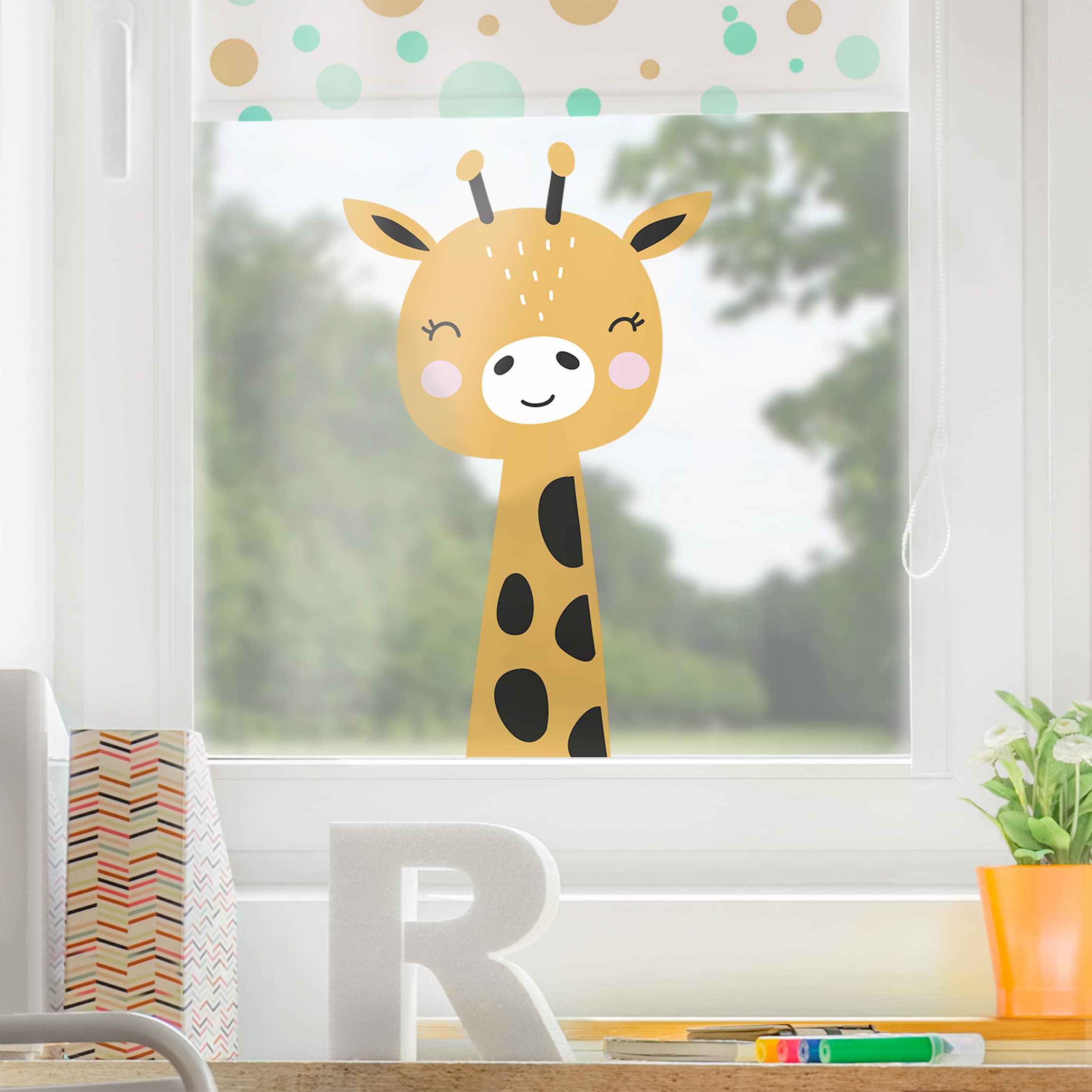 Fensteraufkleber Baby Giraffe