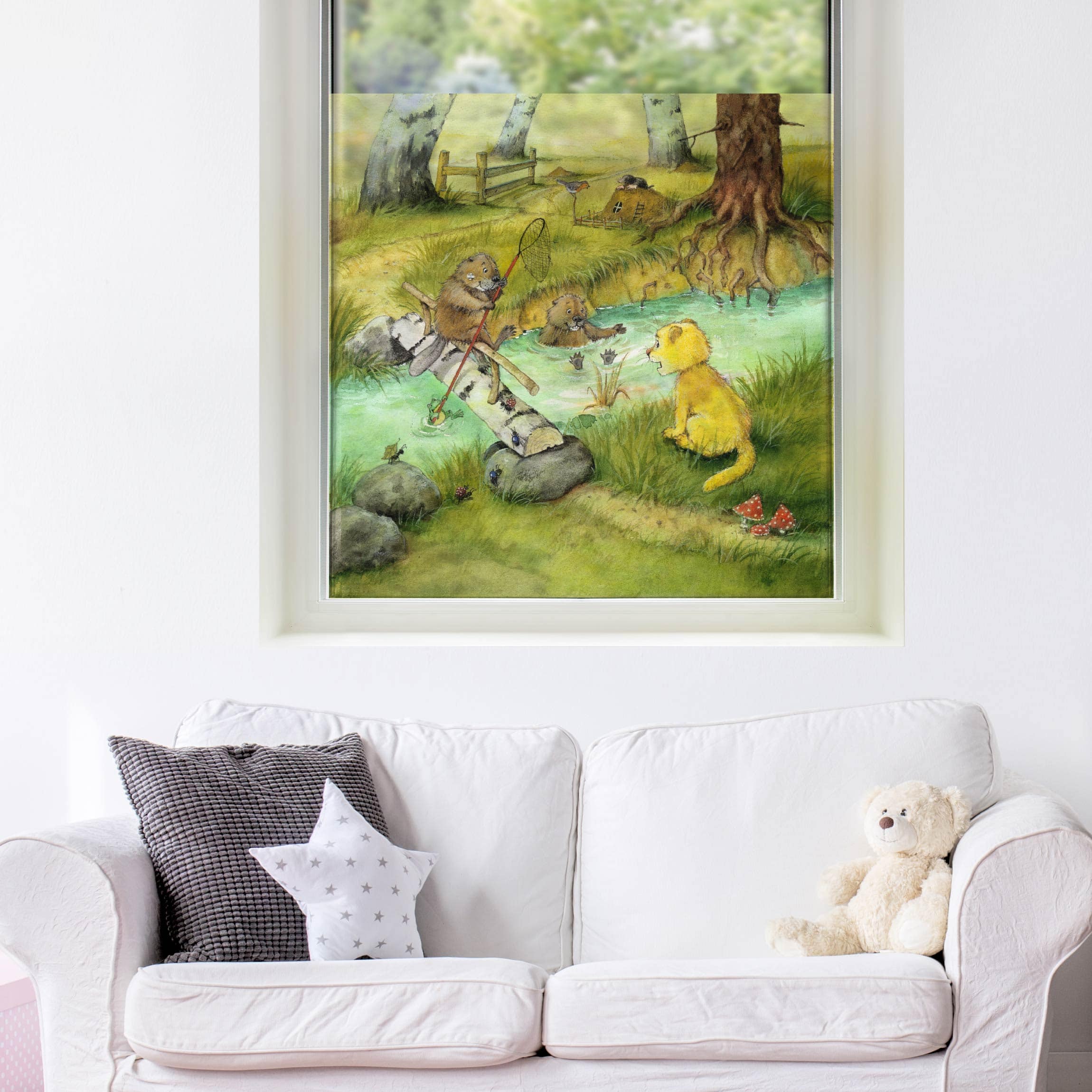 Fensterfolie Kleiner Tiger - Mit den Bibern