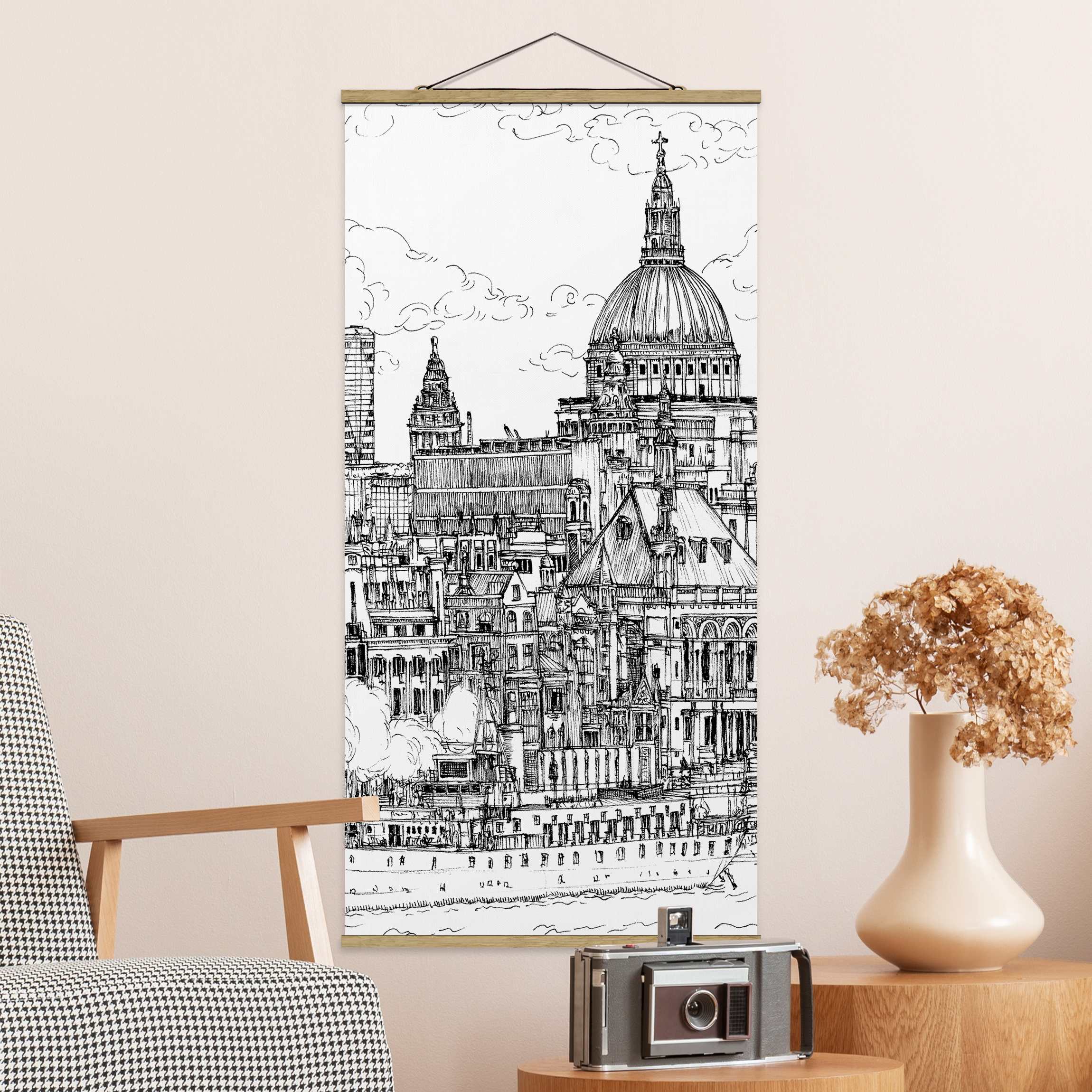 Stoffbild - Hochformat Stadtstudie - Dom