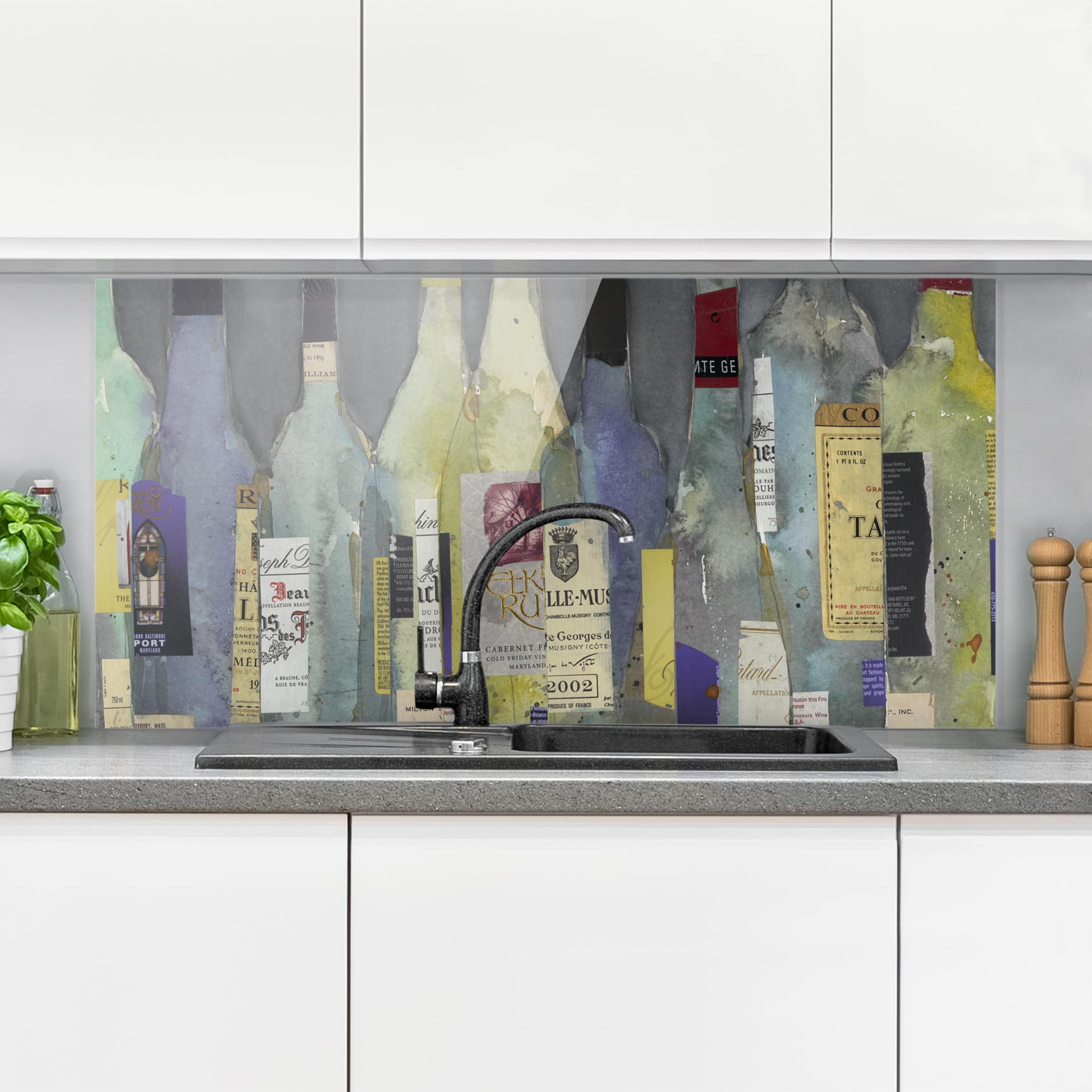 Glas Spritzschutz - Querformat 2:1 Entkorkt - Spirituosen