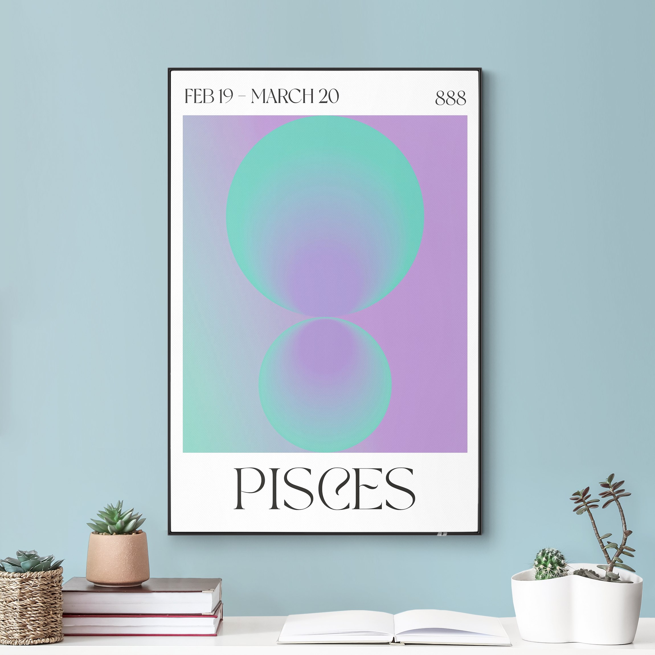 Wechselbild Fische - Neon Poster