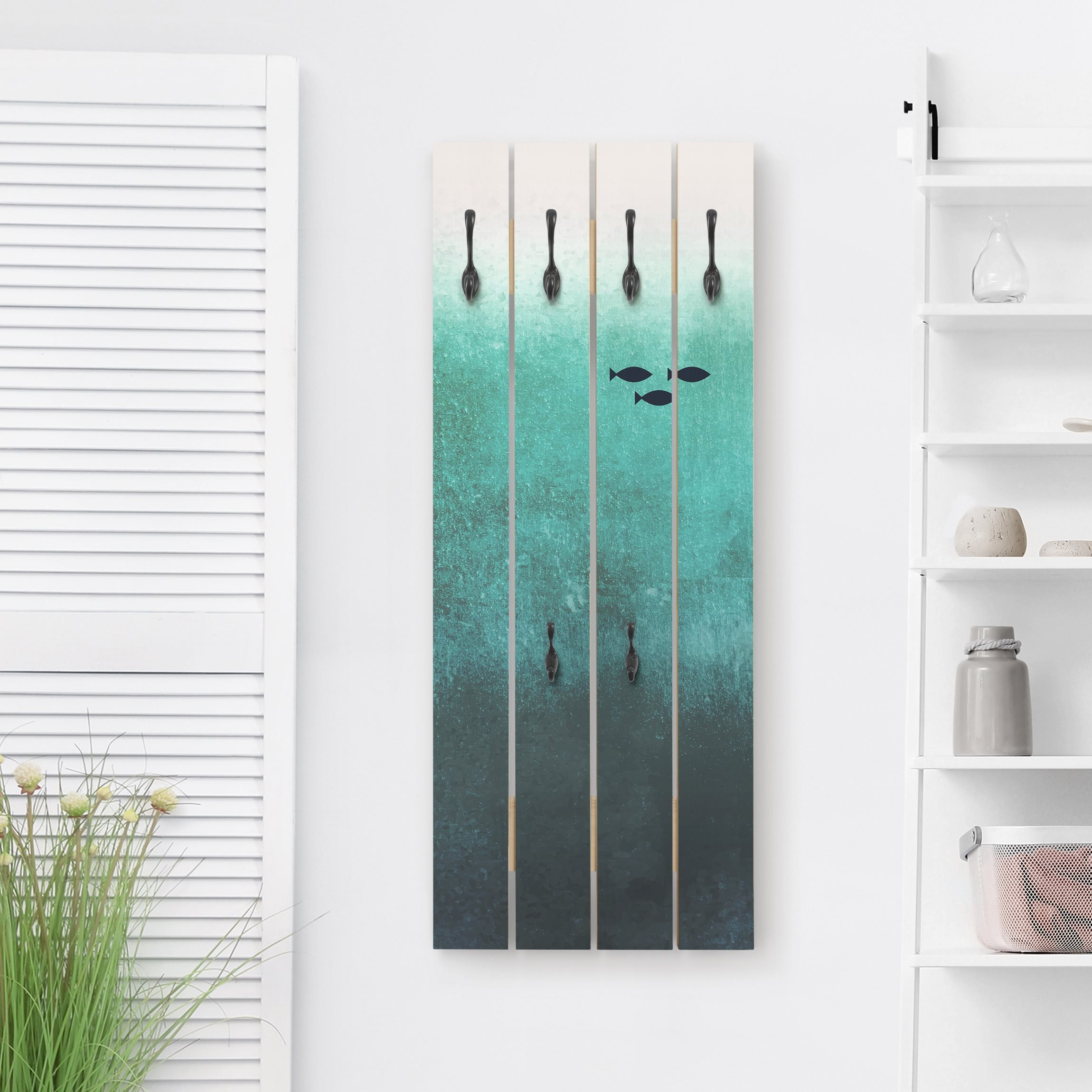 Wandgarderobe Fische in der Tiefsee