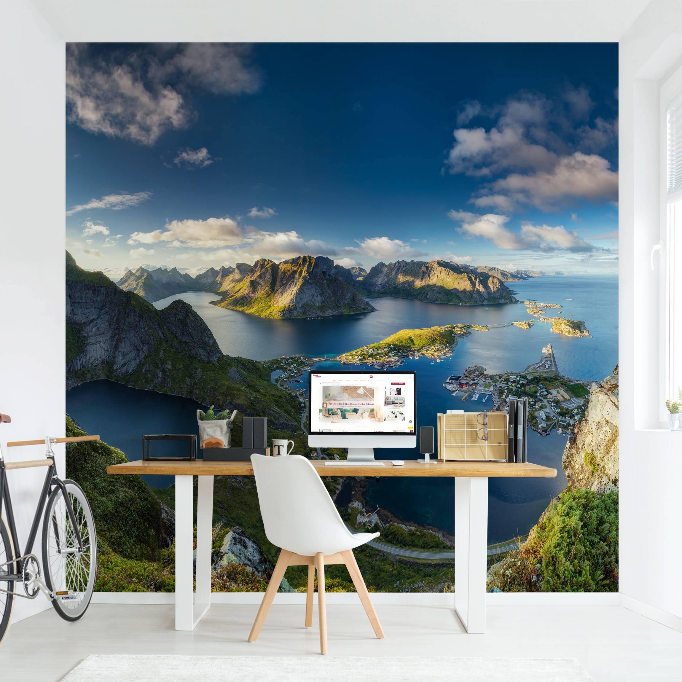 Fototapete Fjordblick in Reinebringen