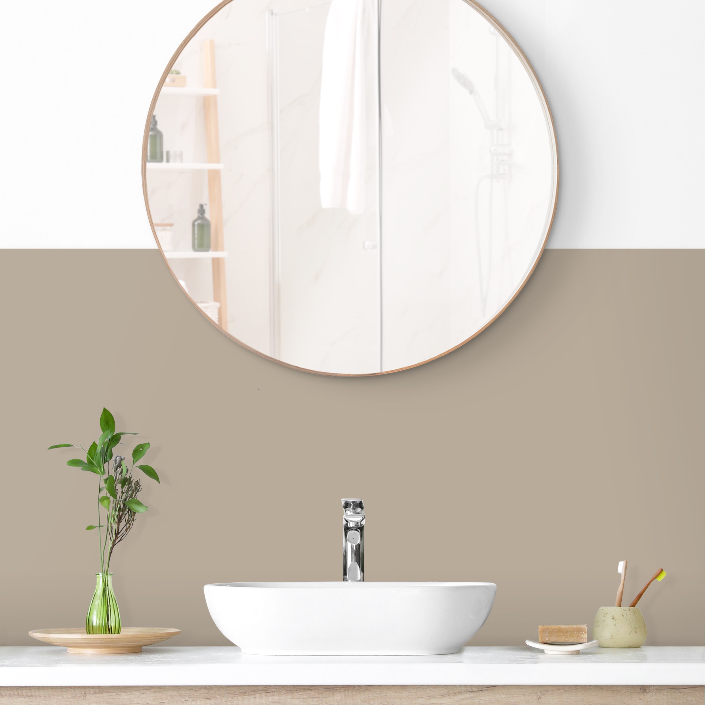 Wandverkleidung Bad Flat White Coffee