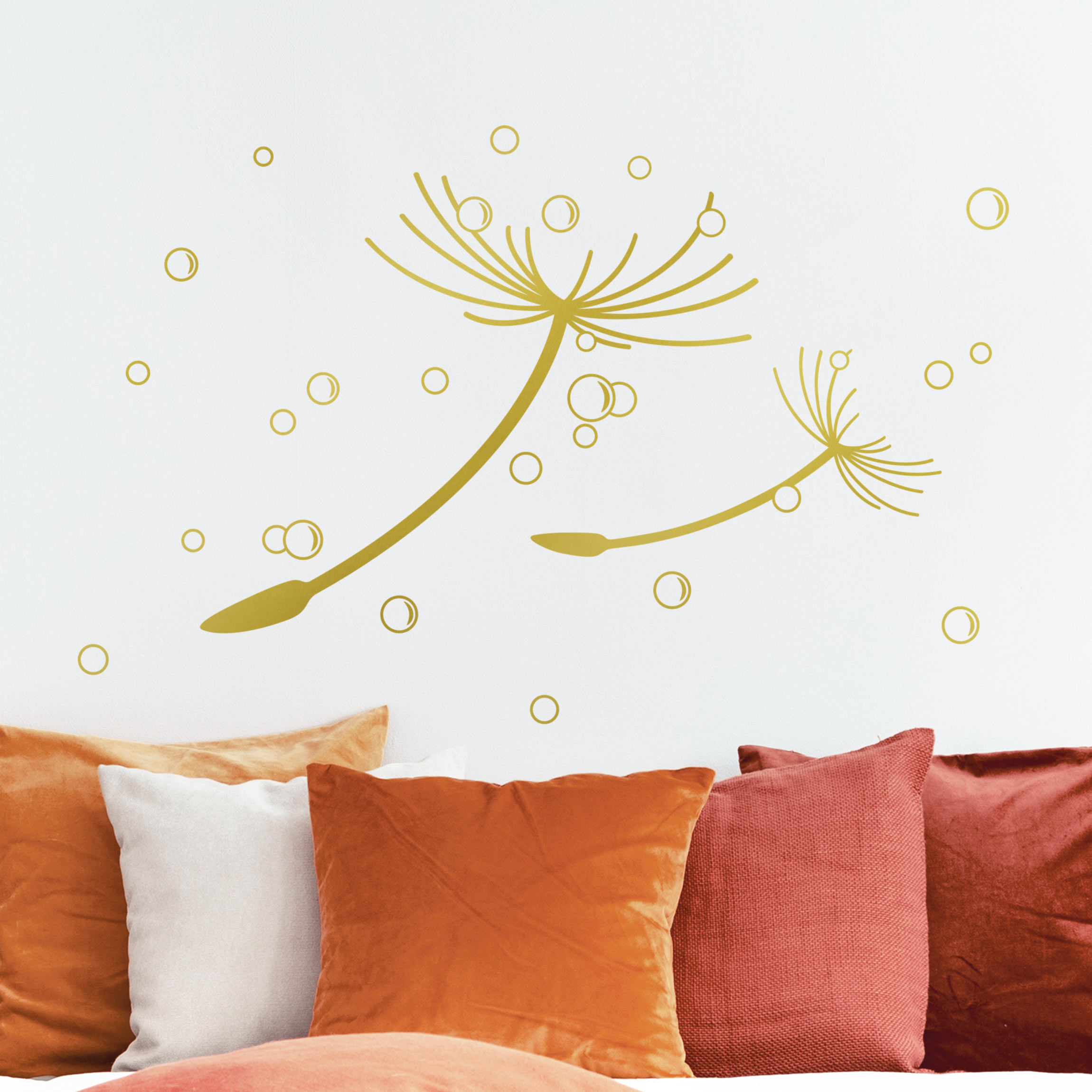 Wandtattoo Blumen Fliegende Pusteln