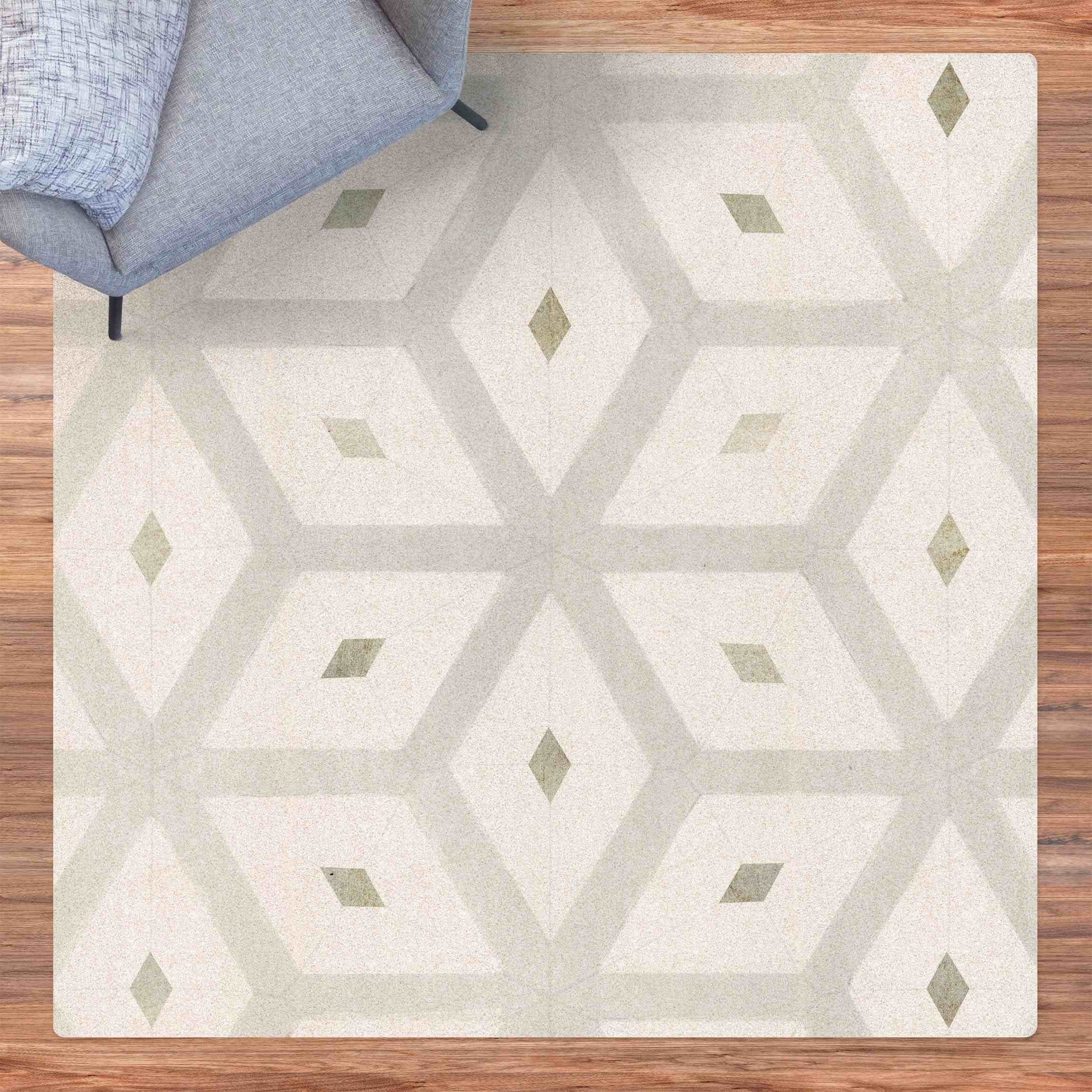 Kork-Teppich Fliesen aus Meeresglas