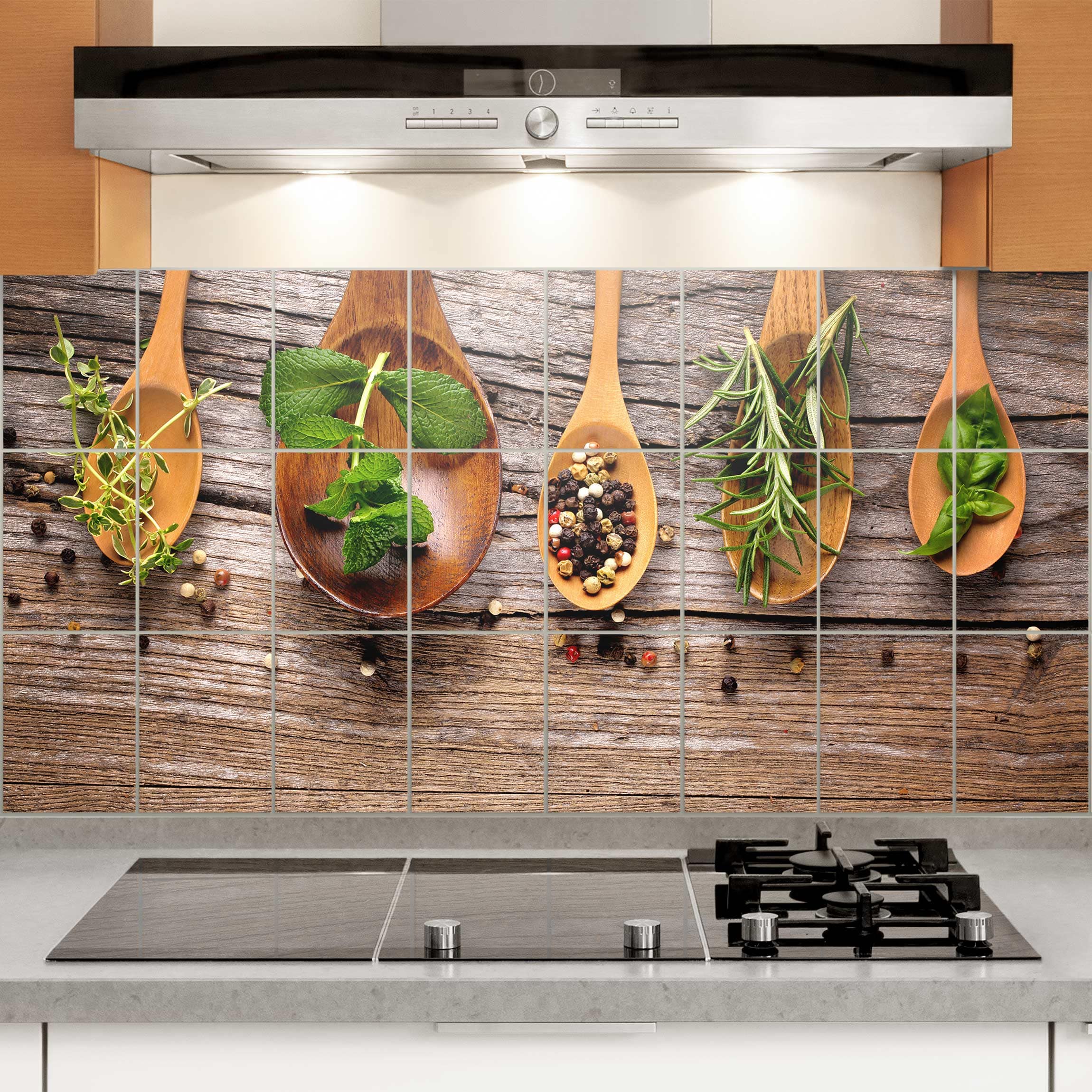 Fliesenbild - Querformat Kräuter und Gewürze
