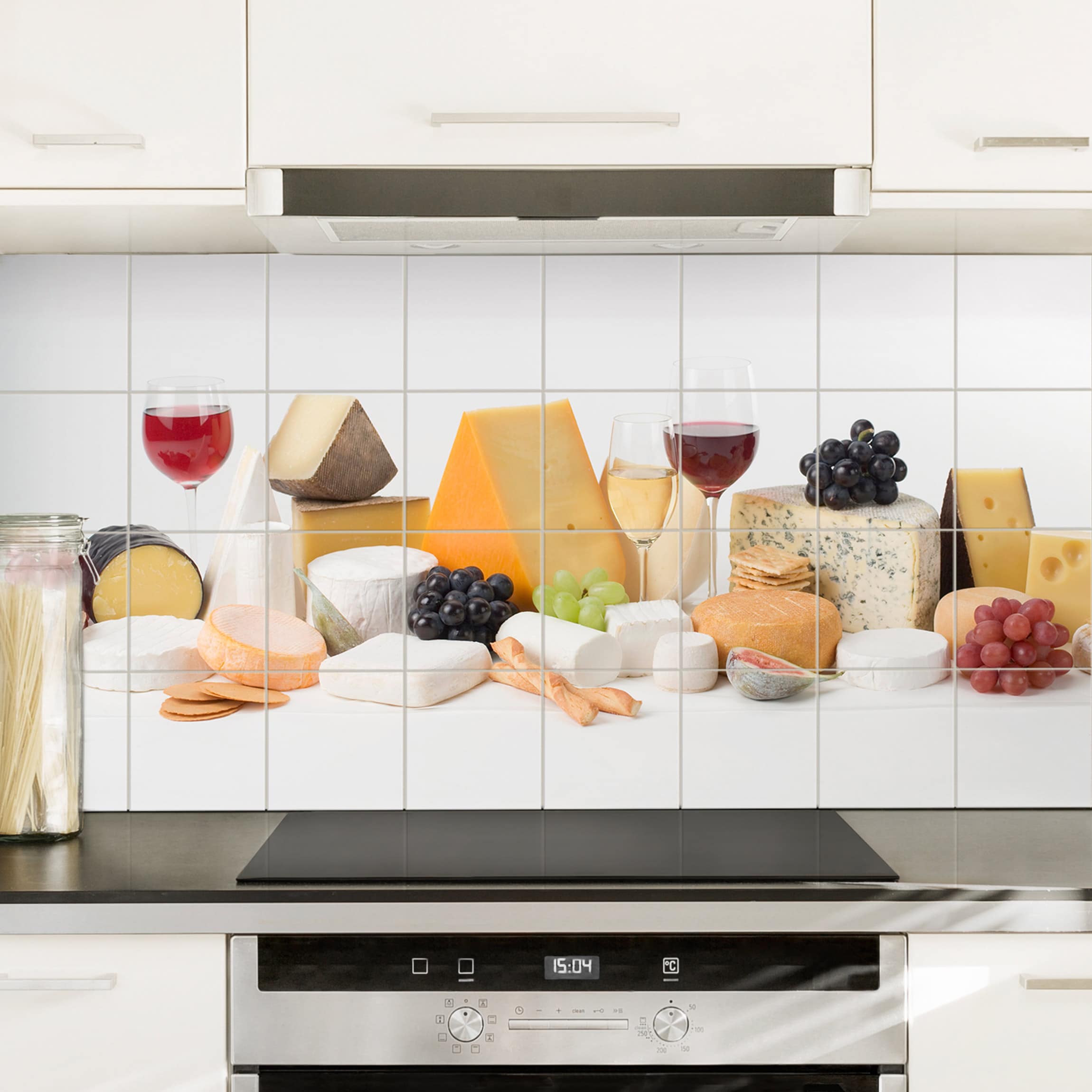 Fliesenbild Käse-Variationen