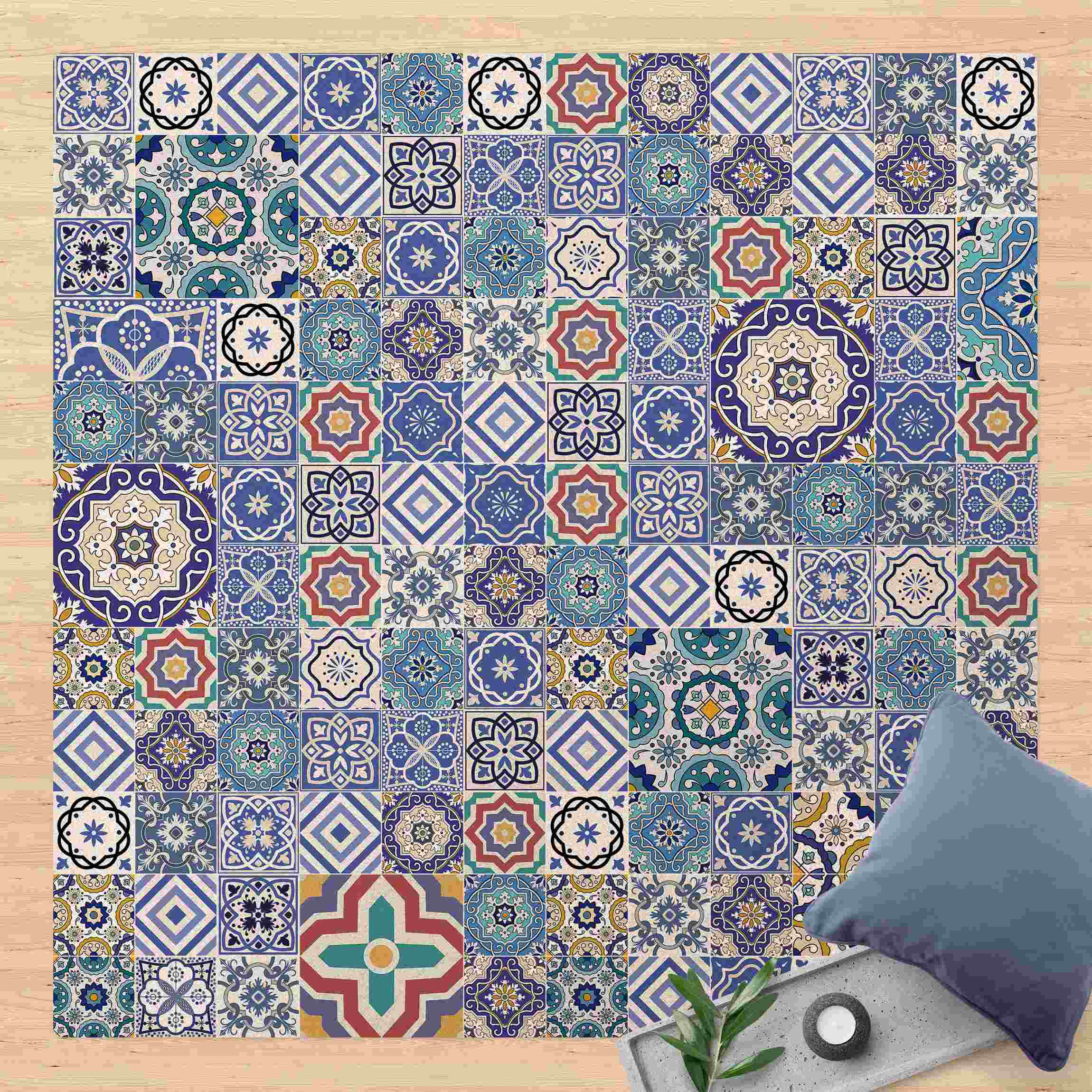 Kork-Teppich Fliesenspiegel - Aufwändige Portugiesische Fliesen