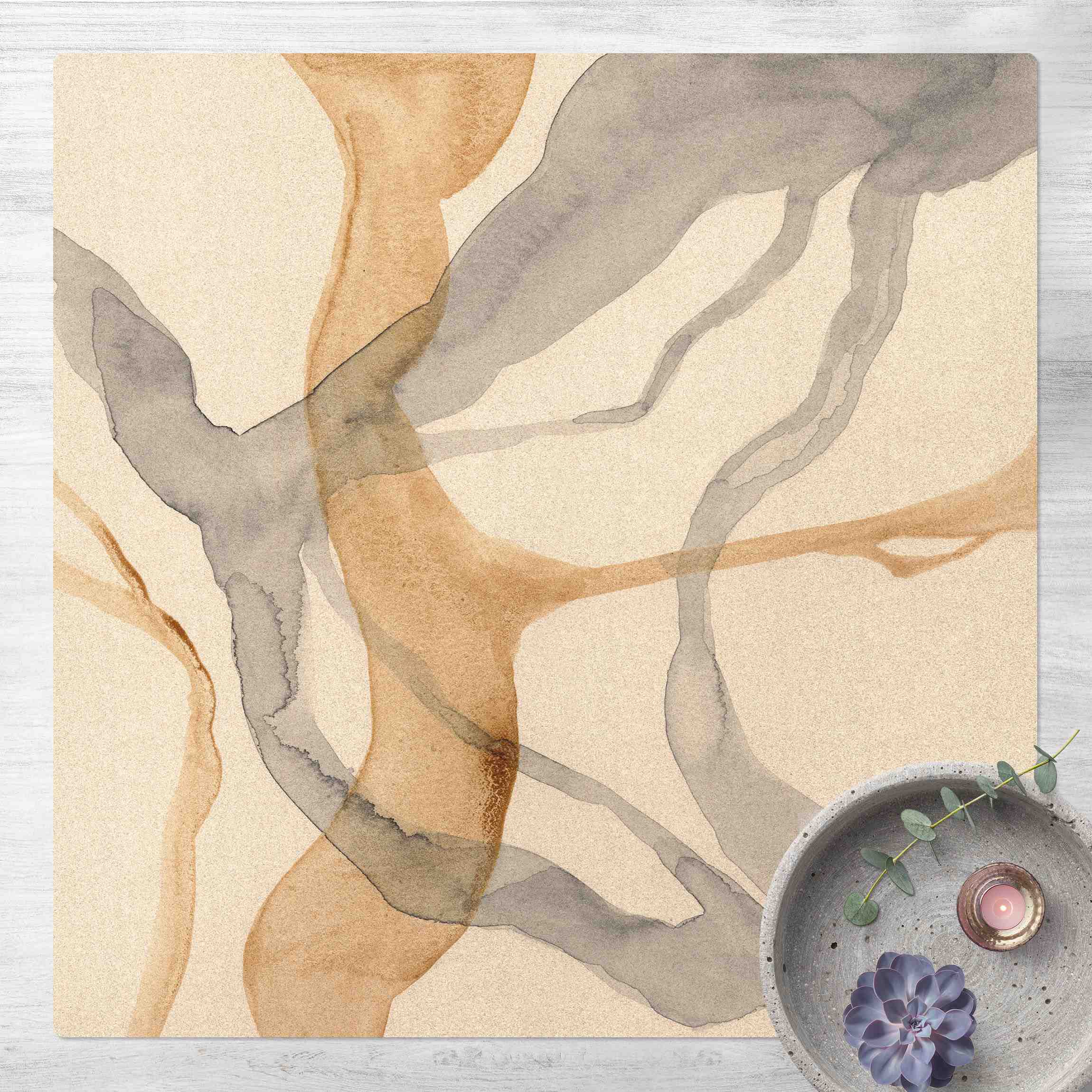 Kork-Teppich Fließendes Rinnsal