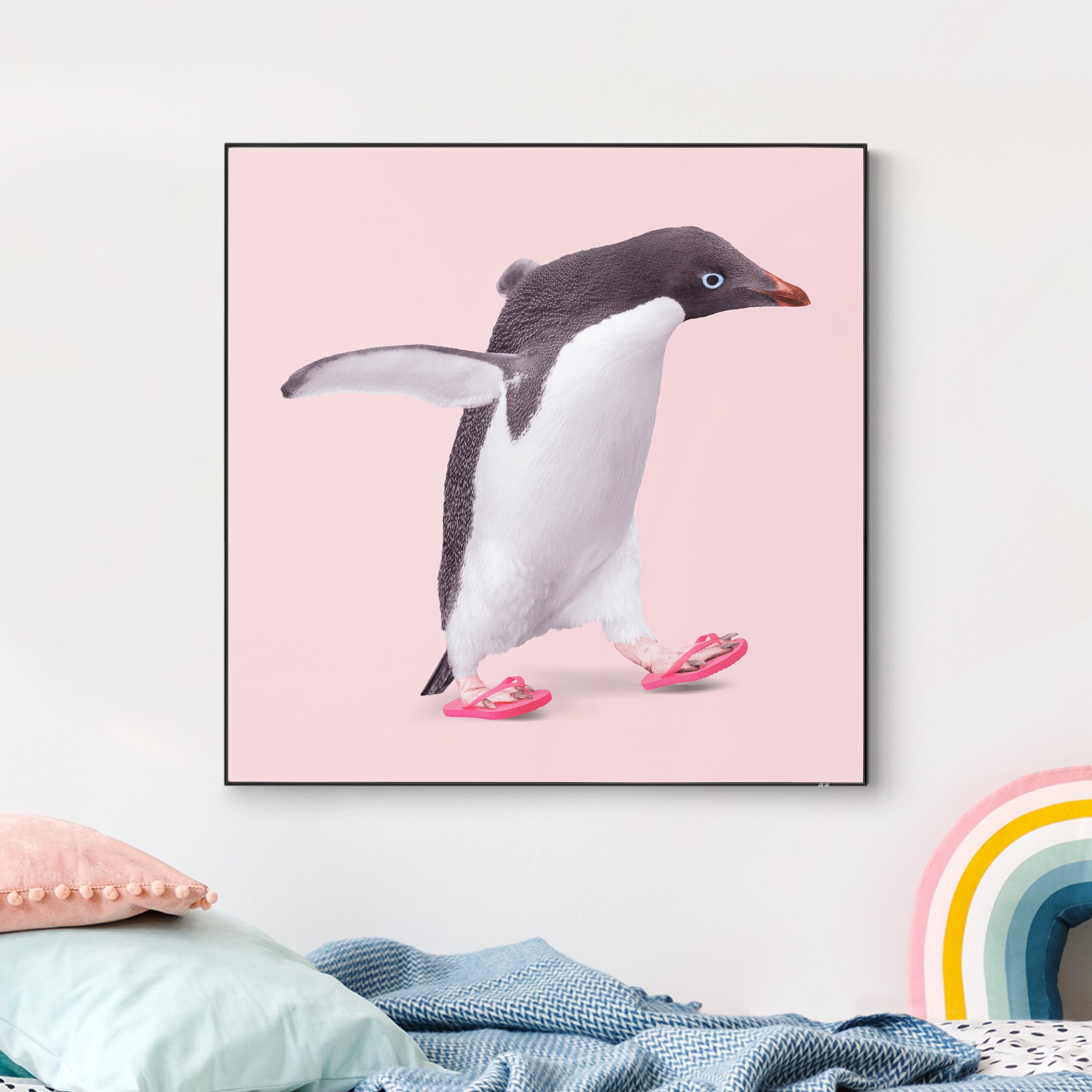 Wechselbild Flip-Flop Pinguin