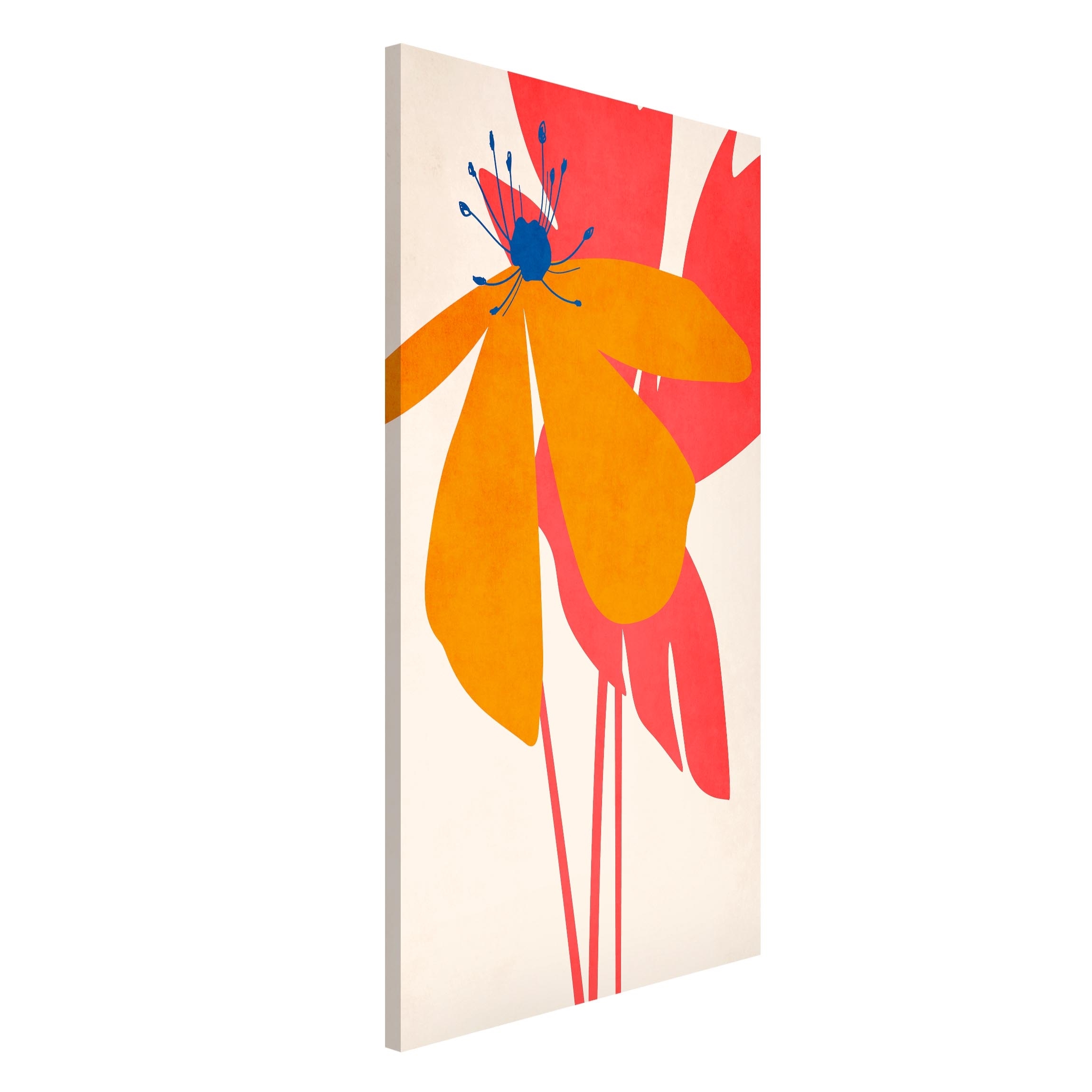 Magnettafel Floral Beauty Pink And Orange