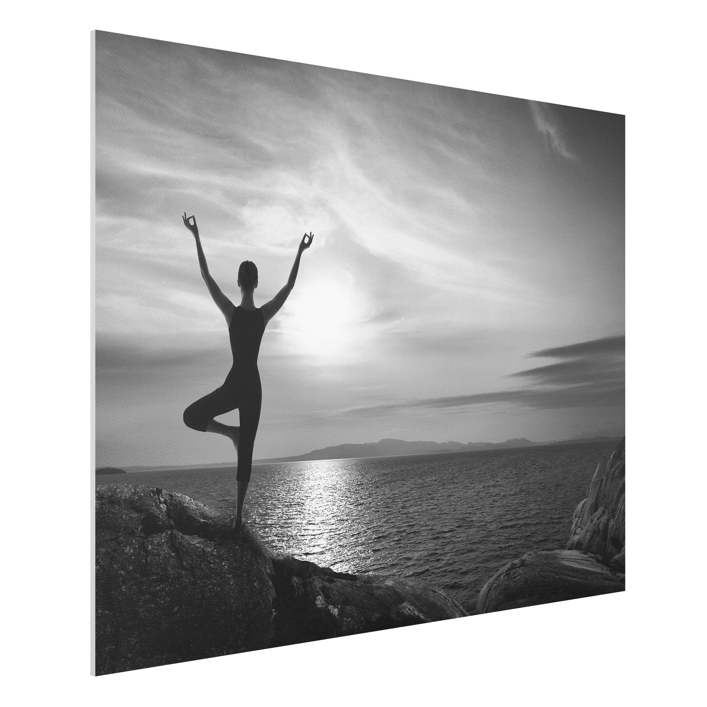 Forexbild - Querformat 4:3 Yoga schwarz weiss