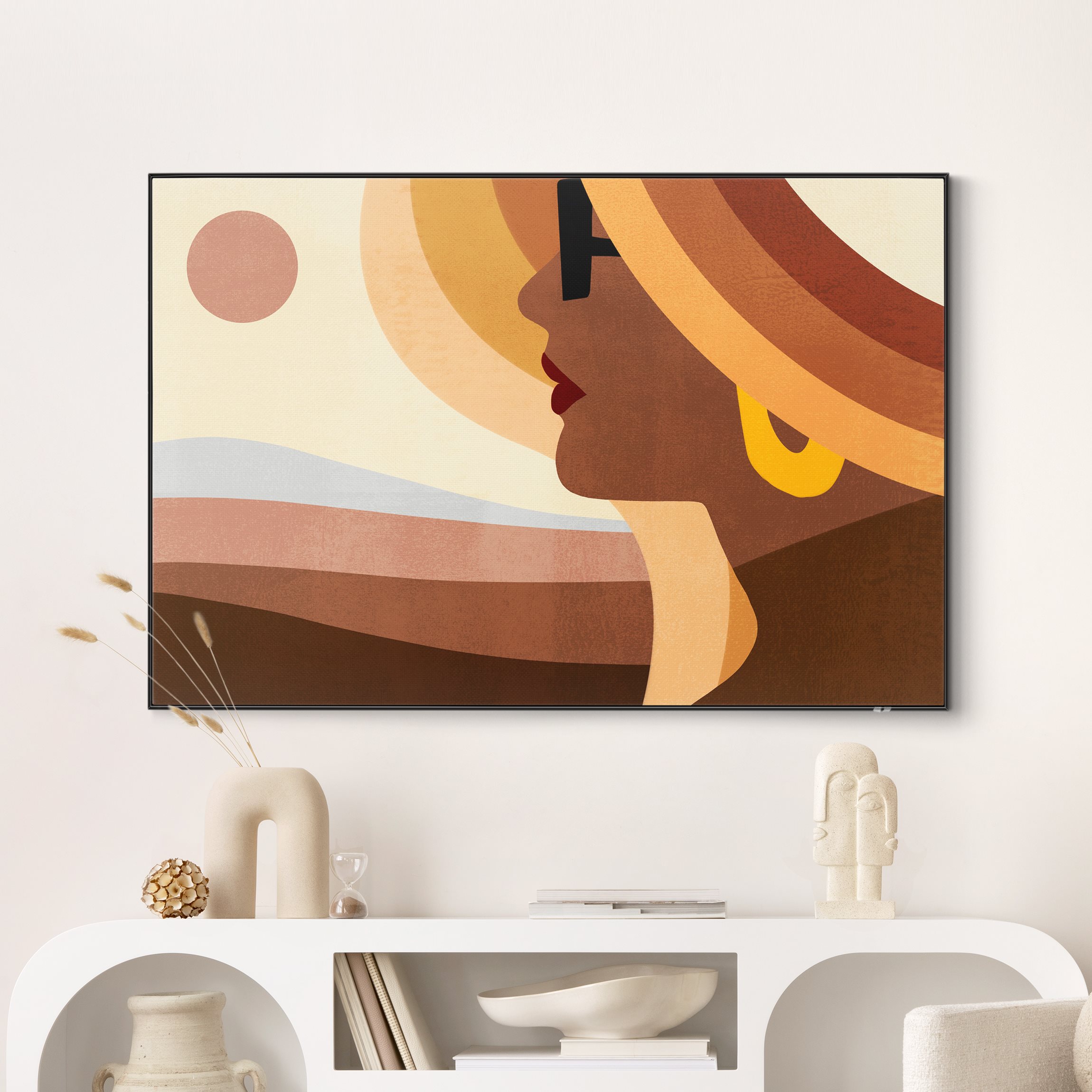 Wechselbild Frau mit Sonnenbrille