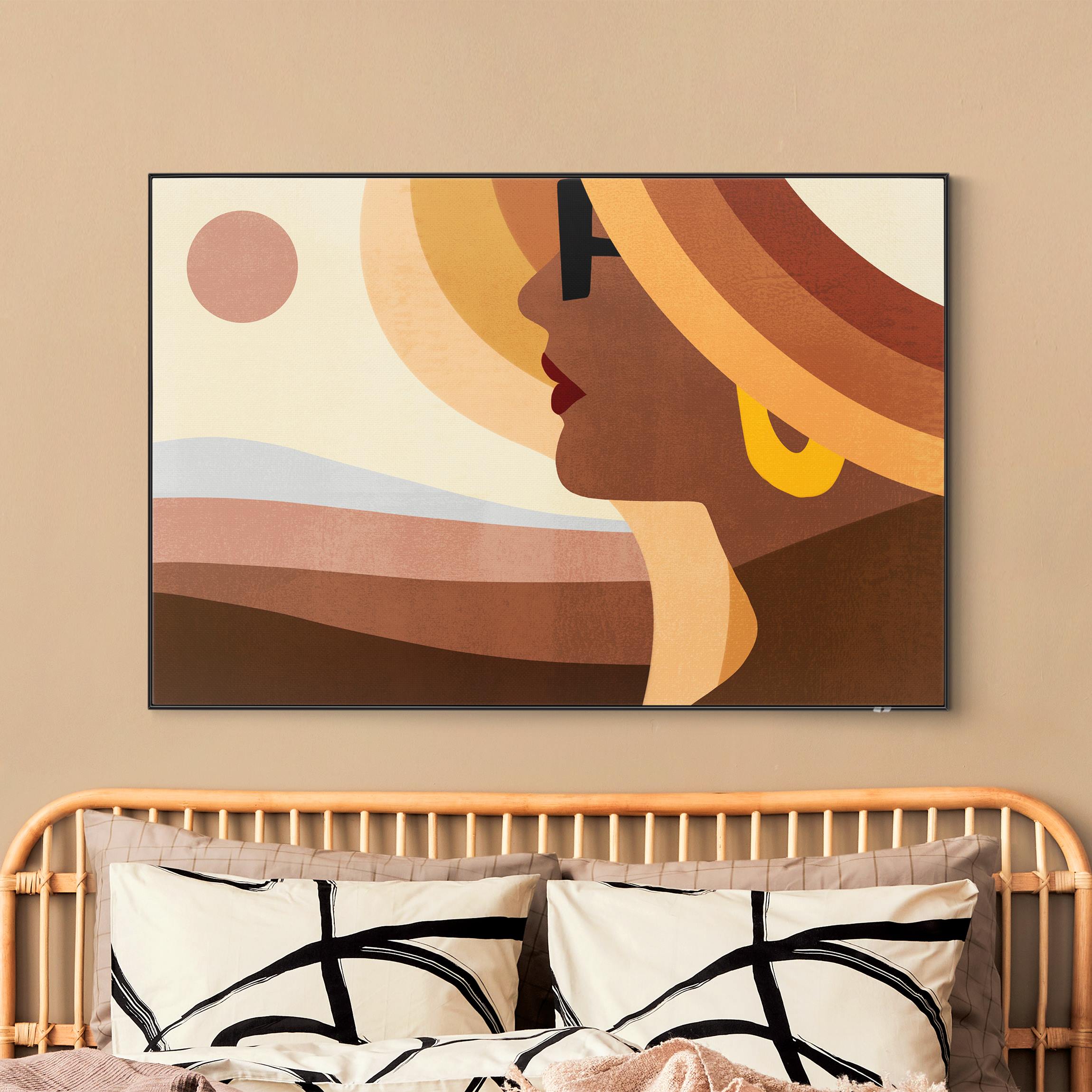 Wechselbild Frau mit Sonnenbrille