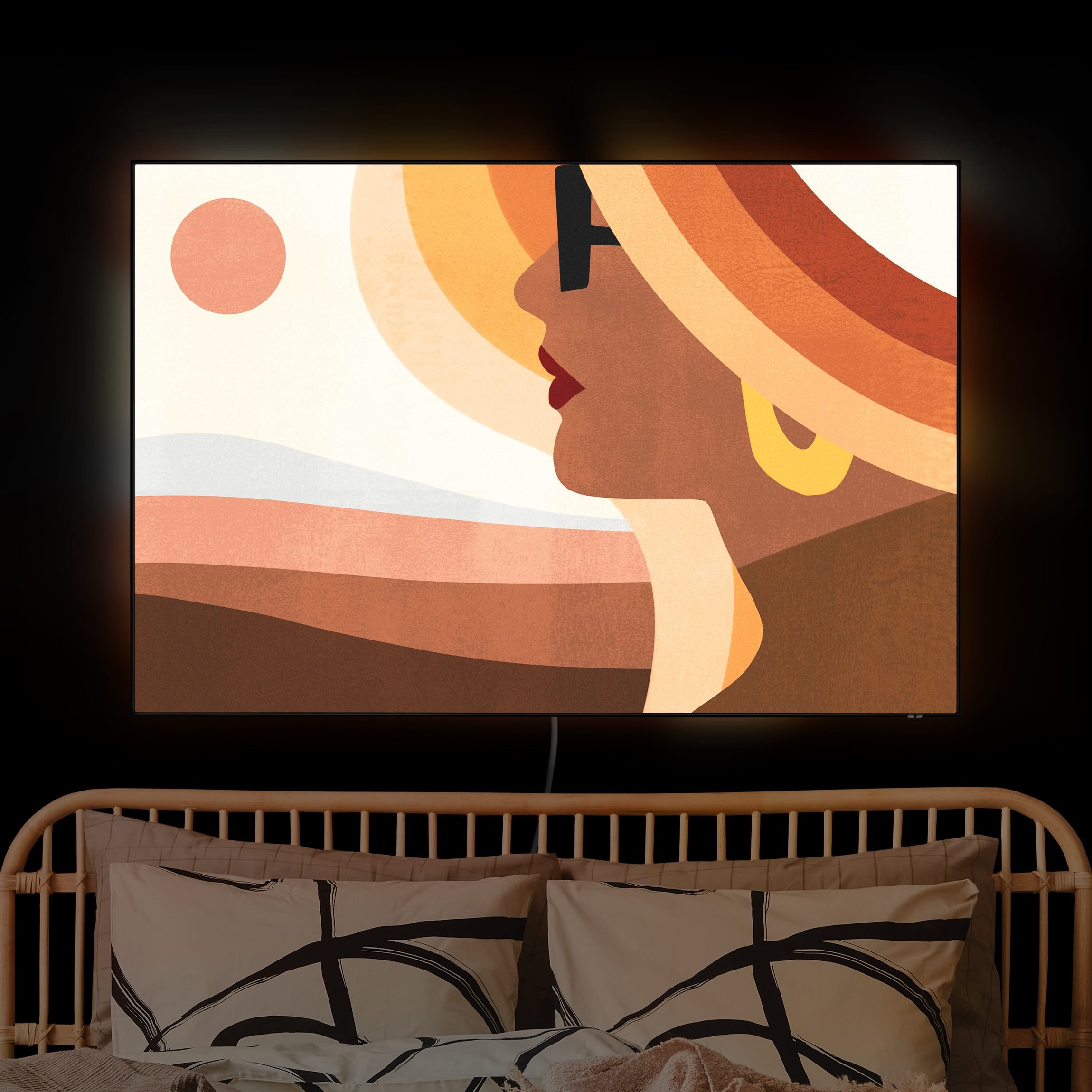 LED-Wechselbild Frau mit Sonnenbrille