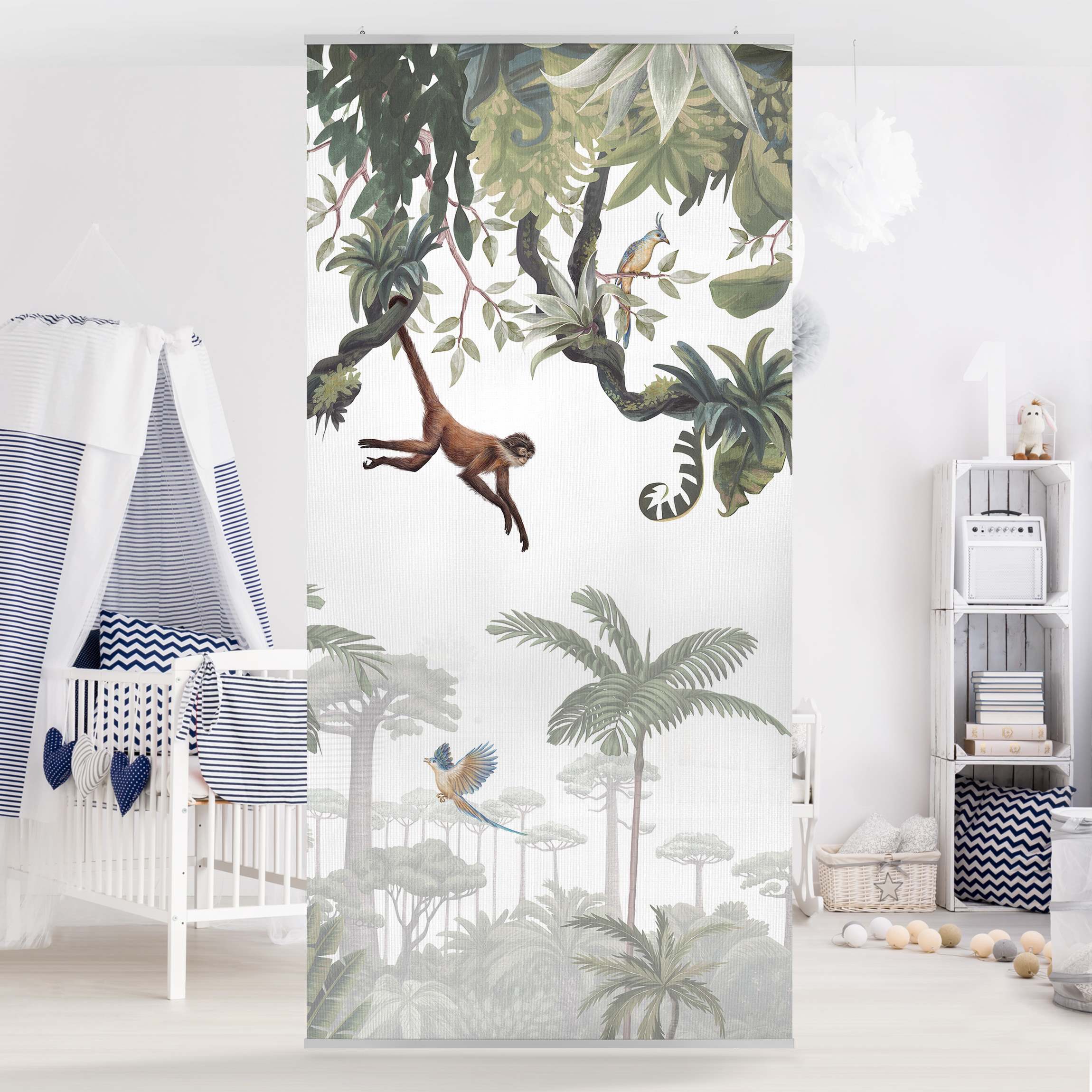 Raumteiler Freche Affen in tropischen Kronen