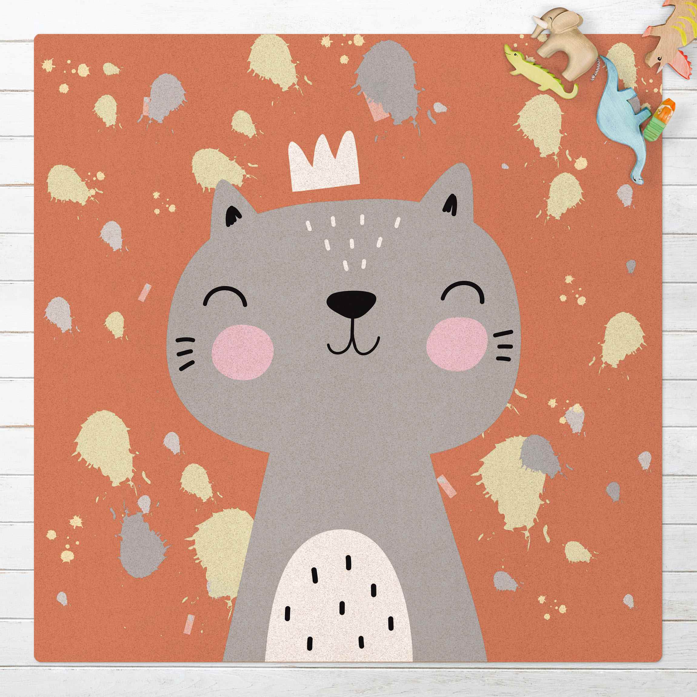 Kork-Teppich Freche Katze