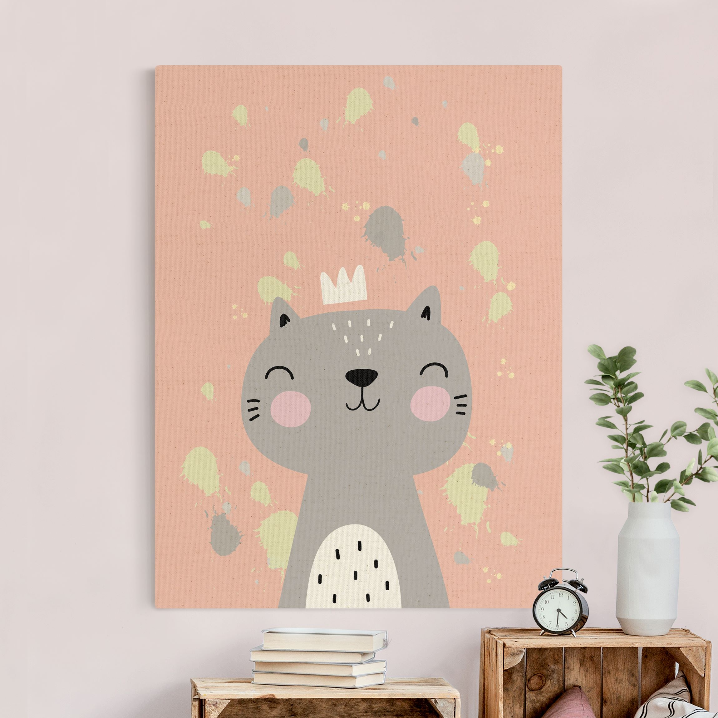 Leinwandbild auf Naturcanvas Freche Katze