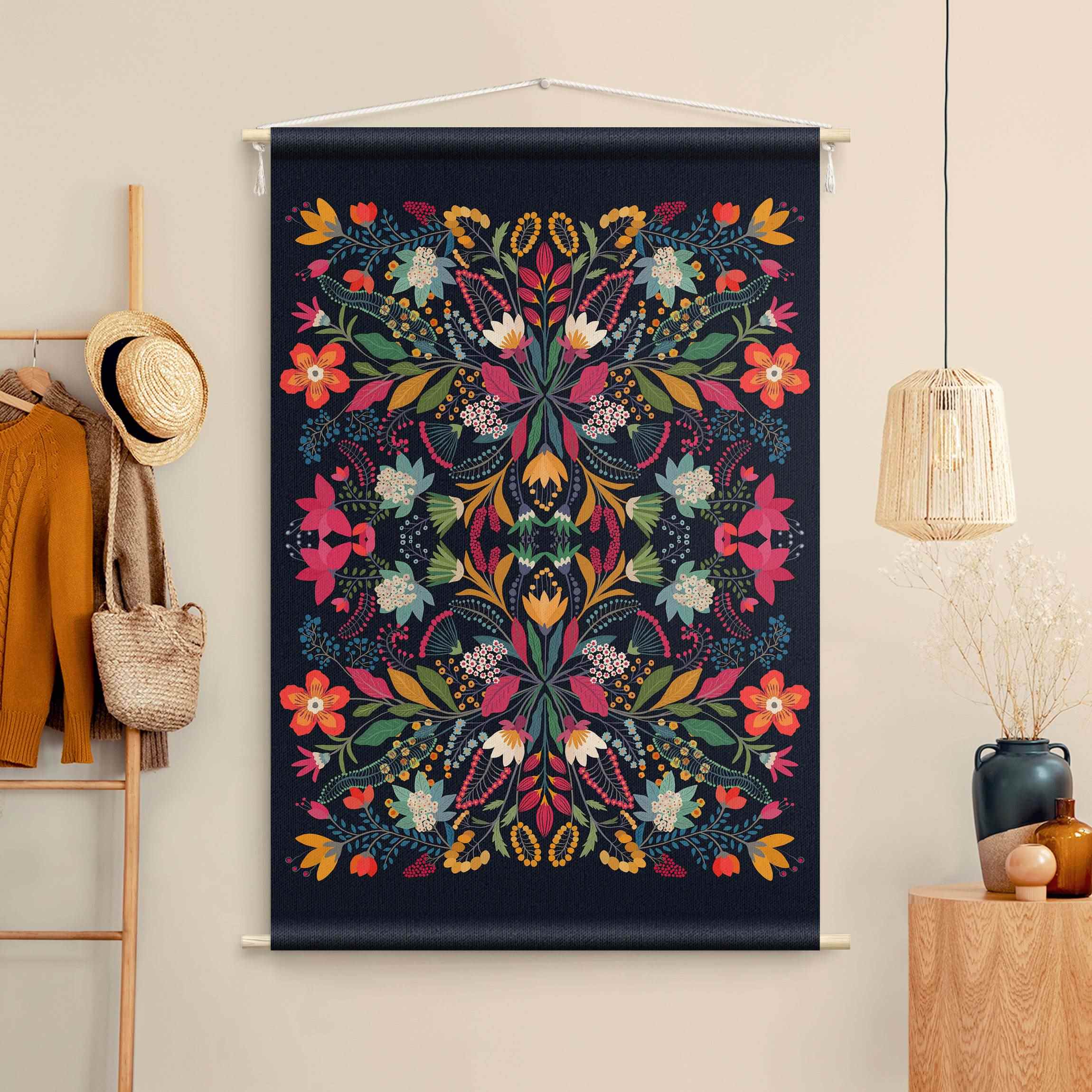 Wandteppich Fridas Garten Illustration