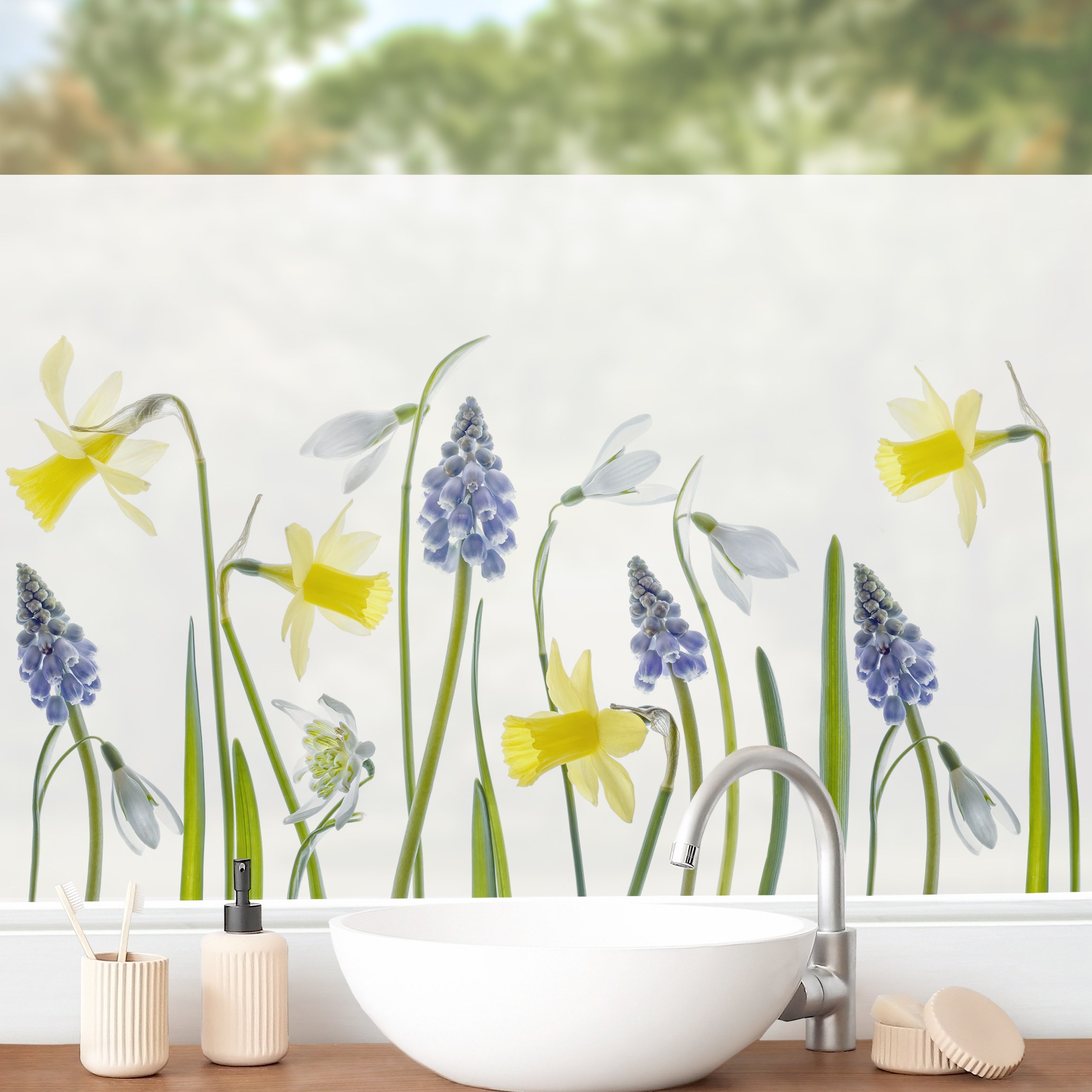 Fensterfolie Frühjahrsblüher