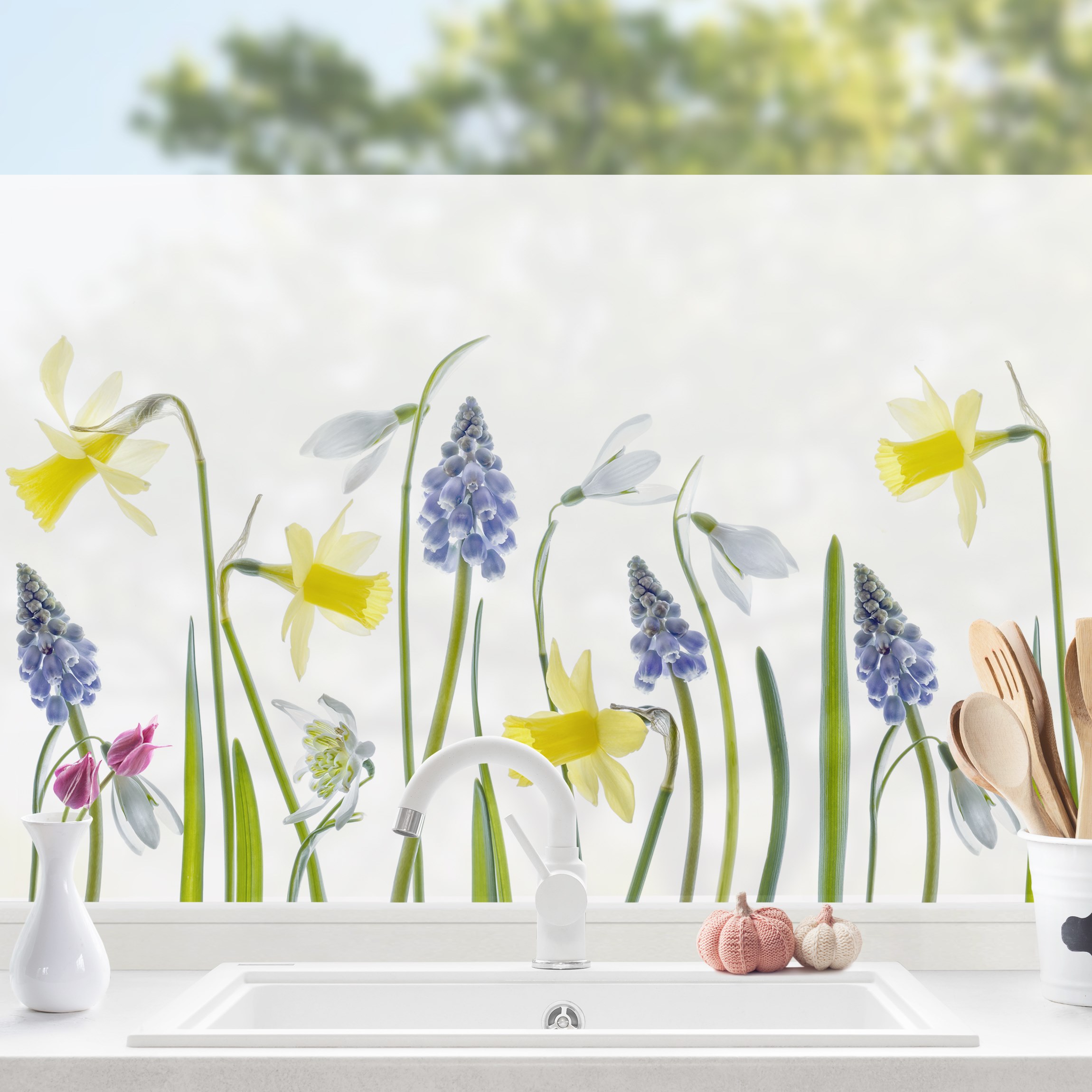 Fensterfolie Frühjahrsblüher