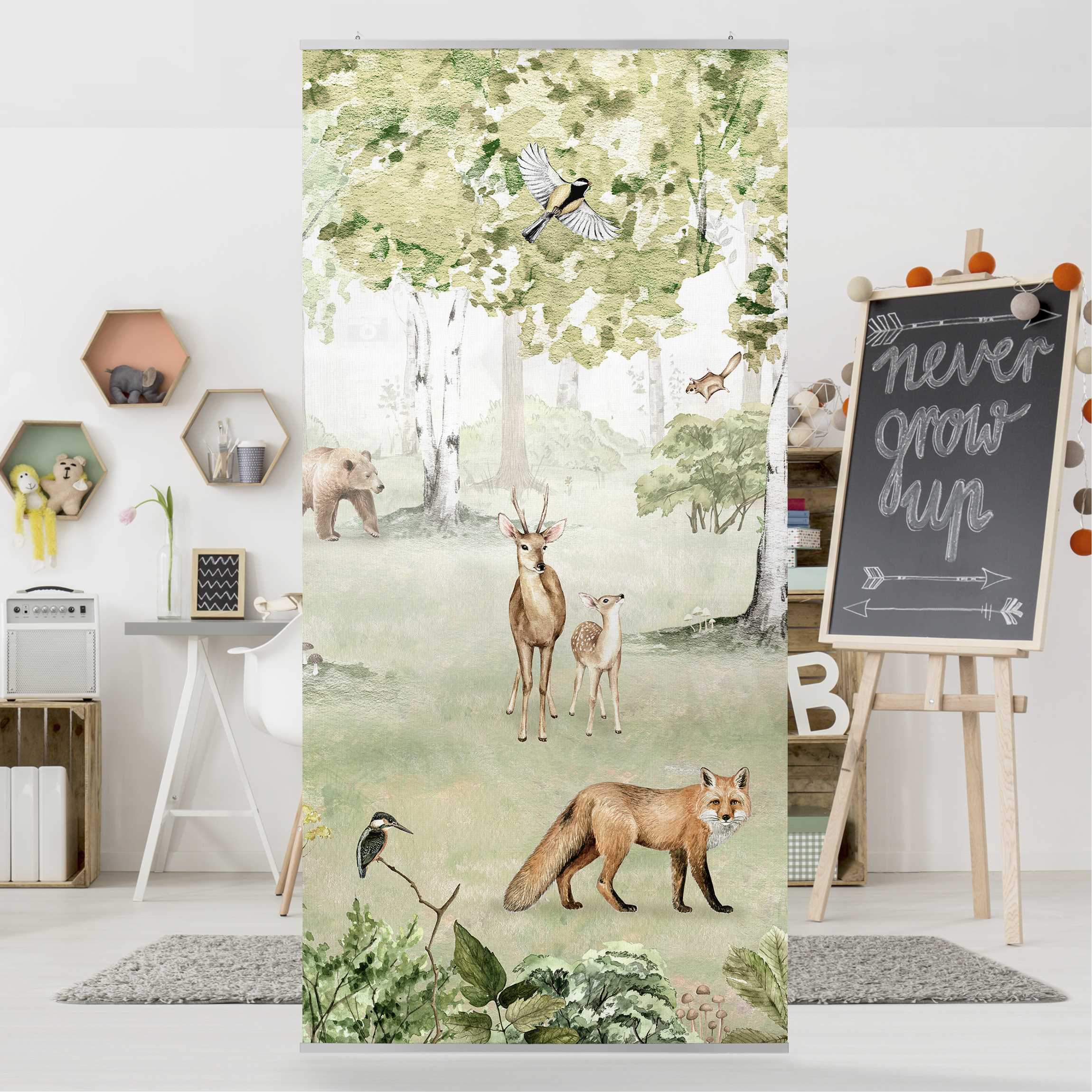 Raumteiler Frühling im nordischen Wald