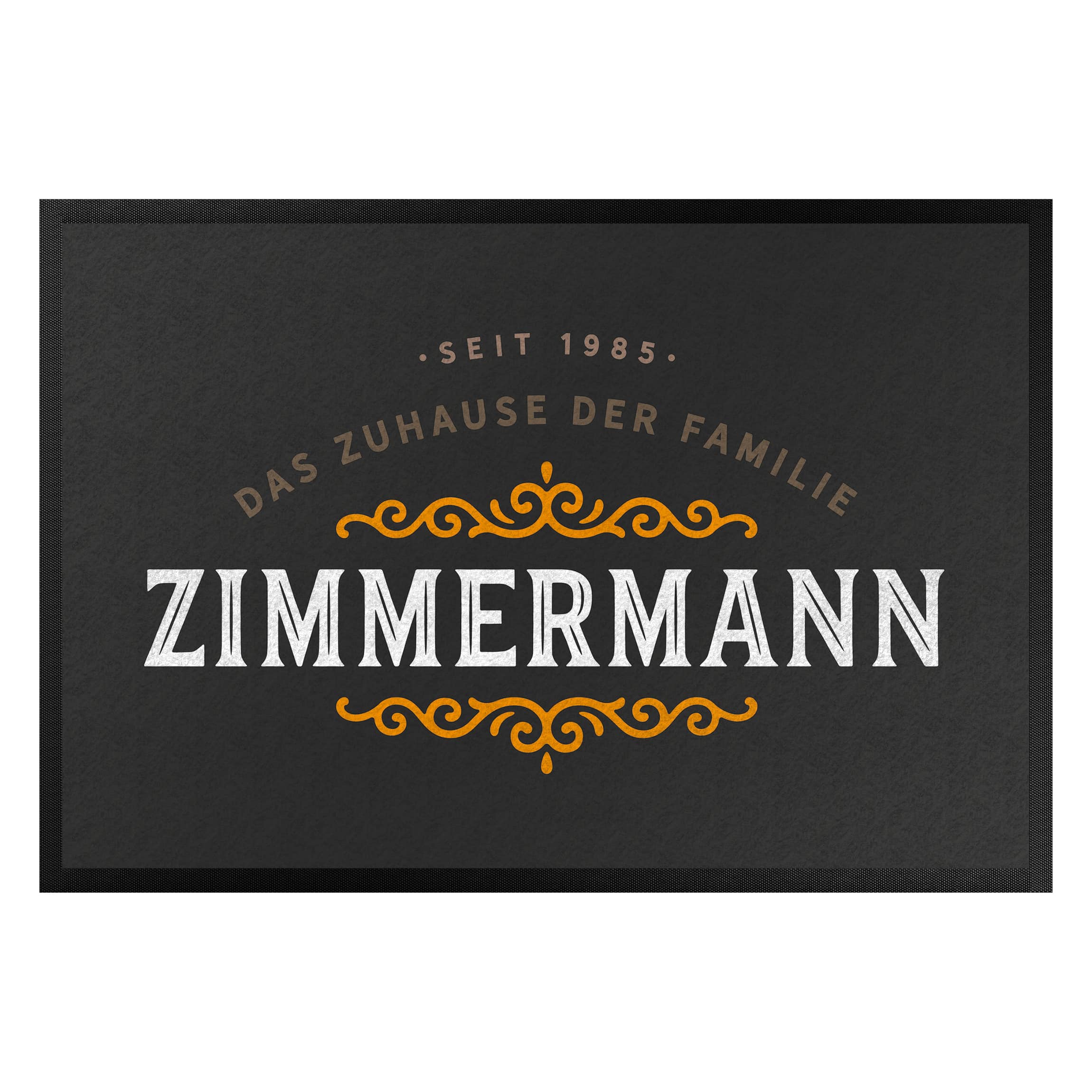 Fußmatte mit eigenem Text Vintage Logo II Wunschname