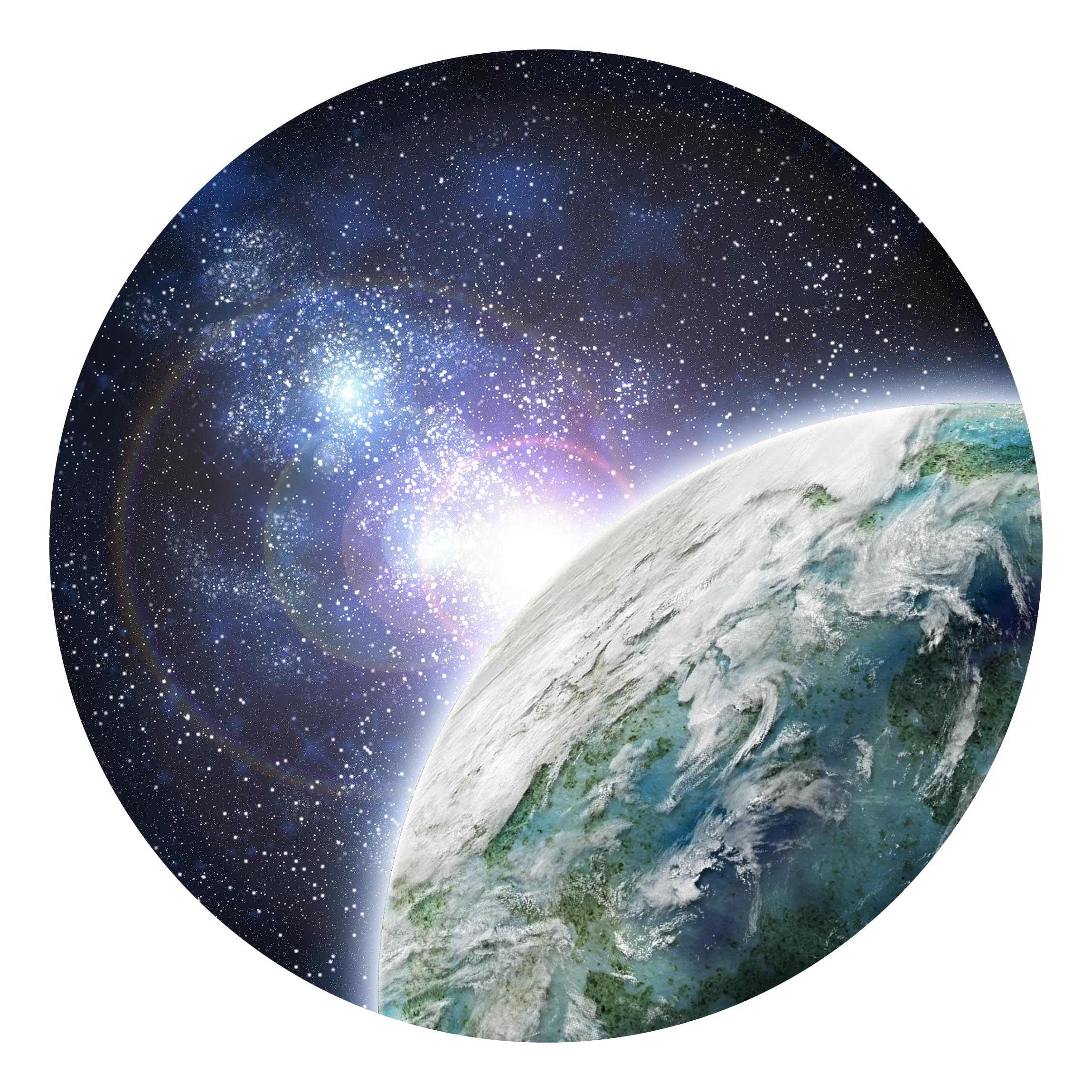 Runde Fototapete Galaxy Light