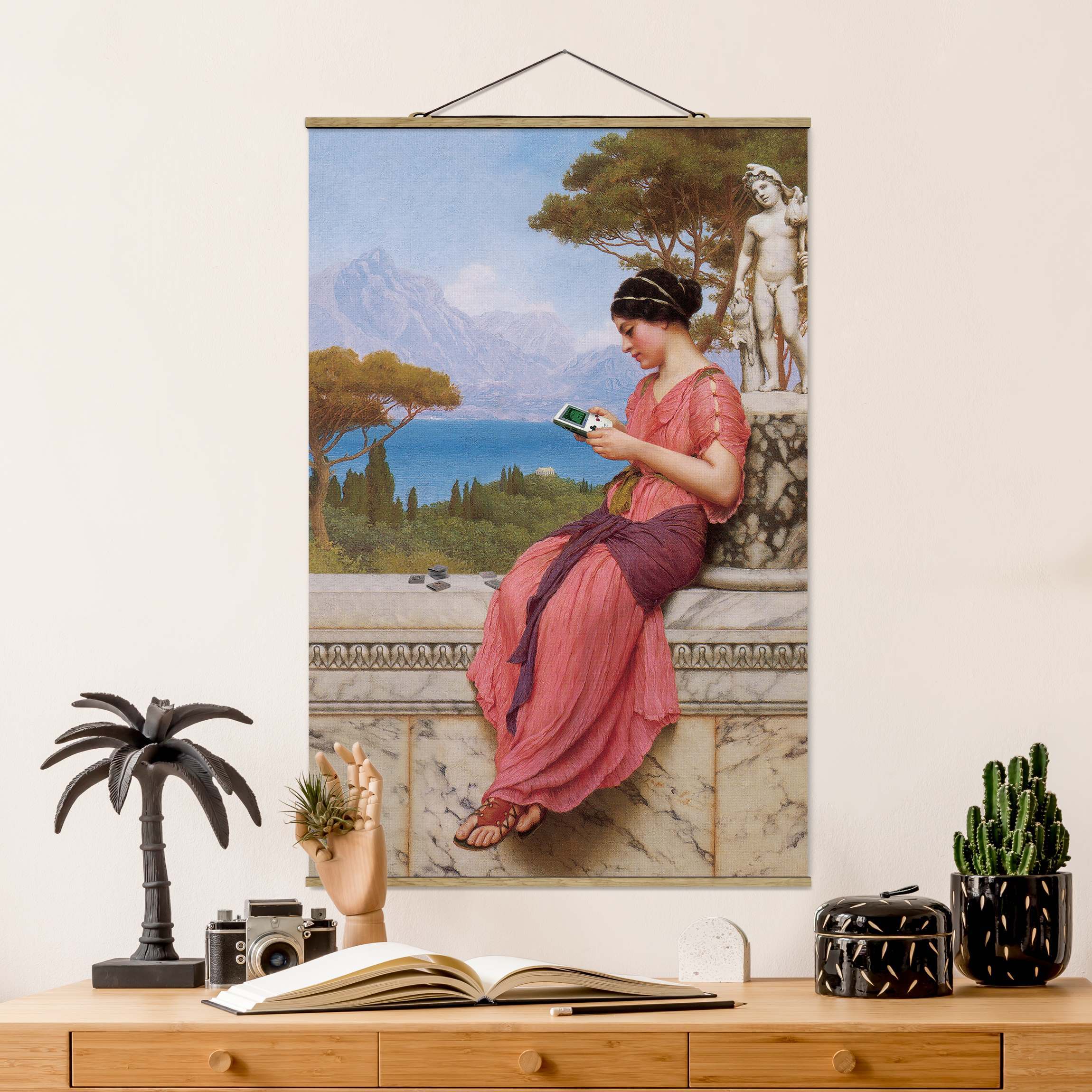 Stoffbild Game-Boy-Liebe