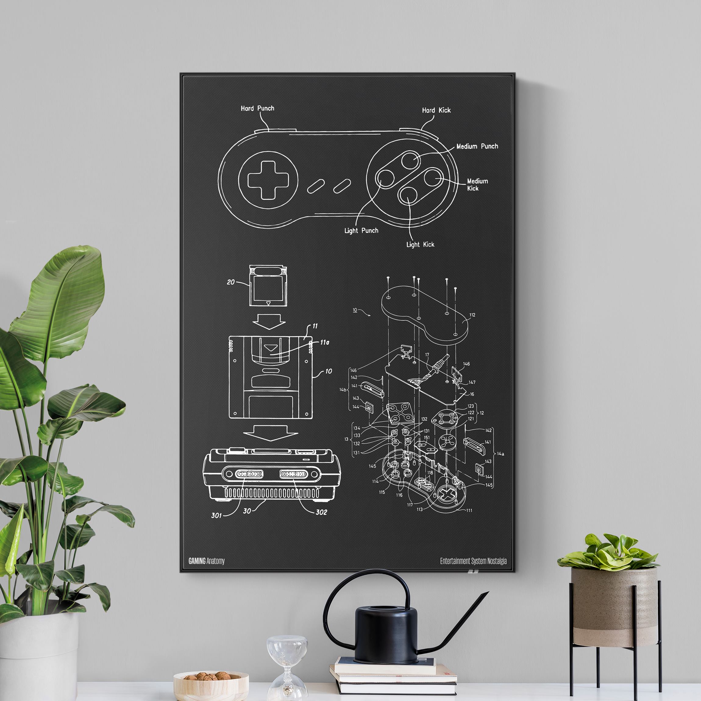Akustik-Wechselbild Gaming Anatomy Klassiker in Schwarz