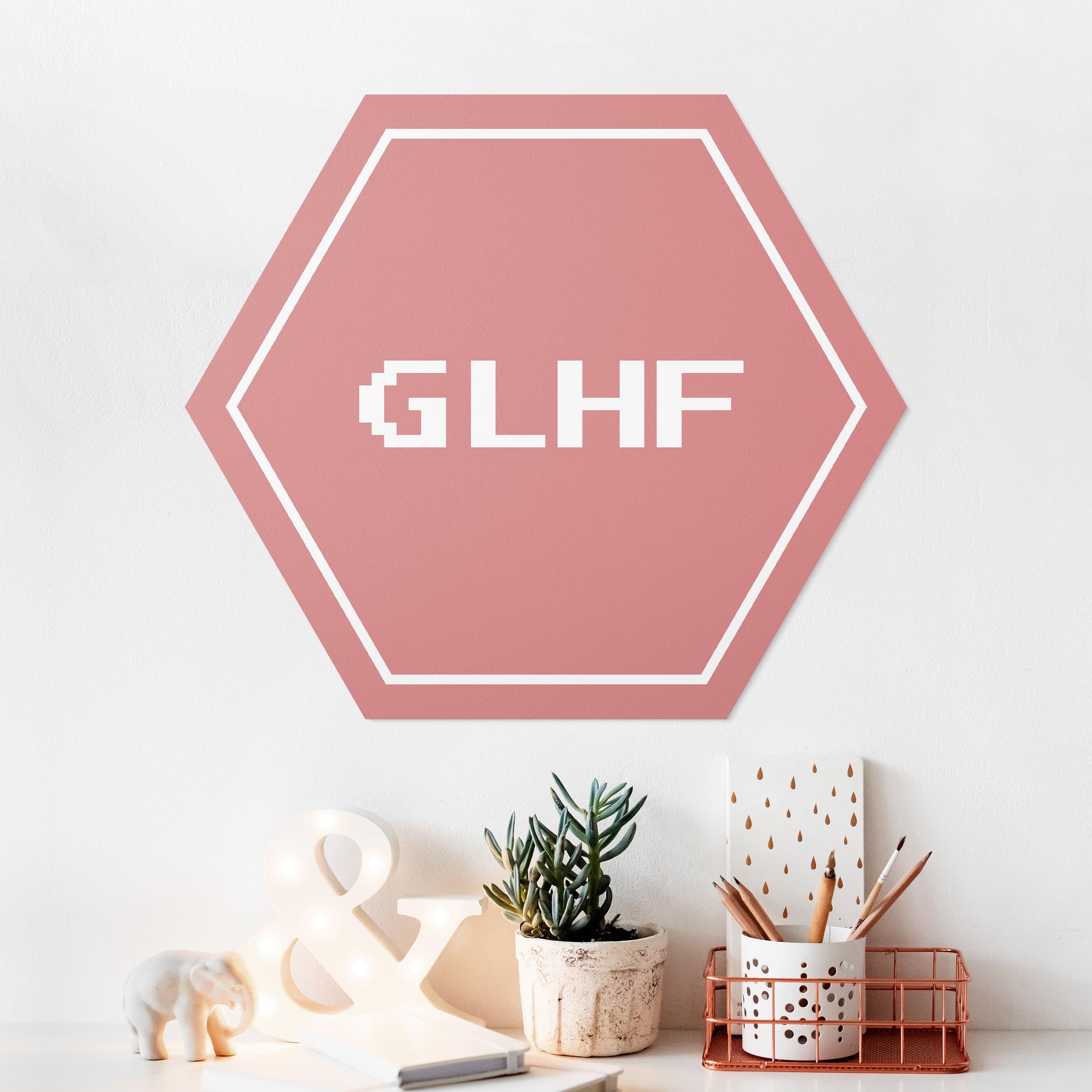 Hexagon-Forexbild Gaming Kürzel GLHF