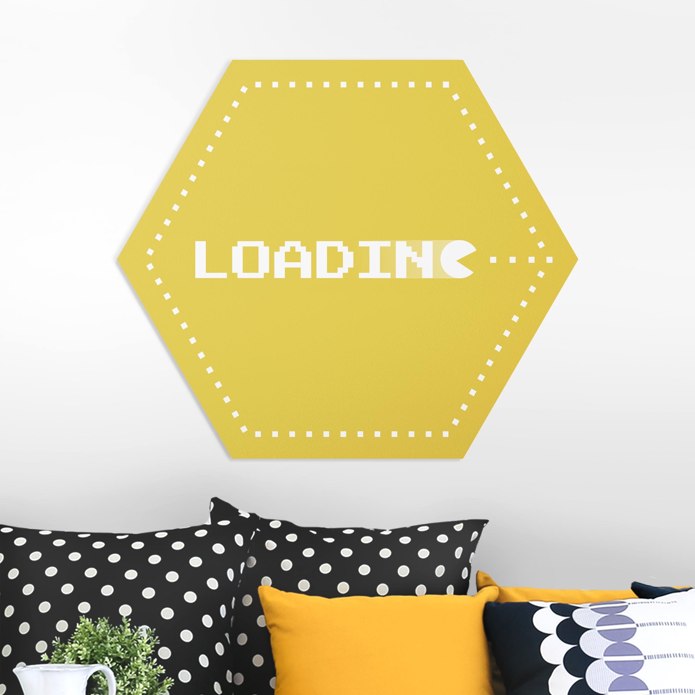 Hexagon-Forexbild Gaming Schrift Loading