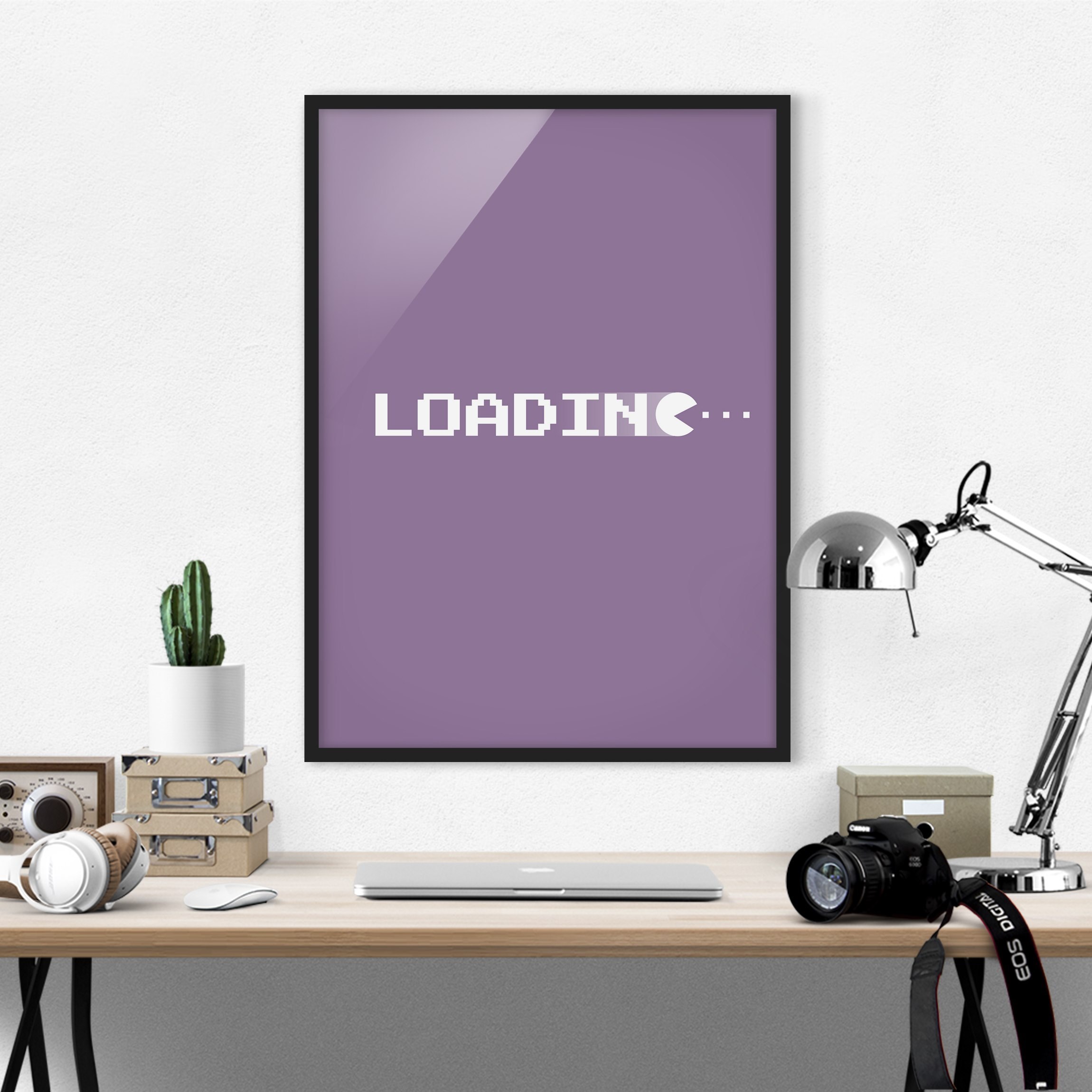 Bild mit Rahmen Gaming Schrift Loading