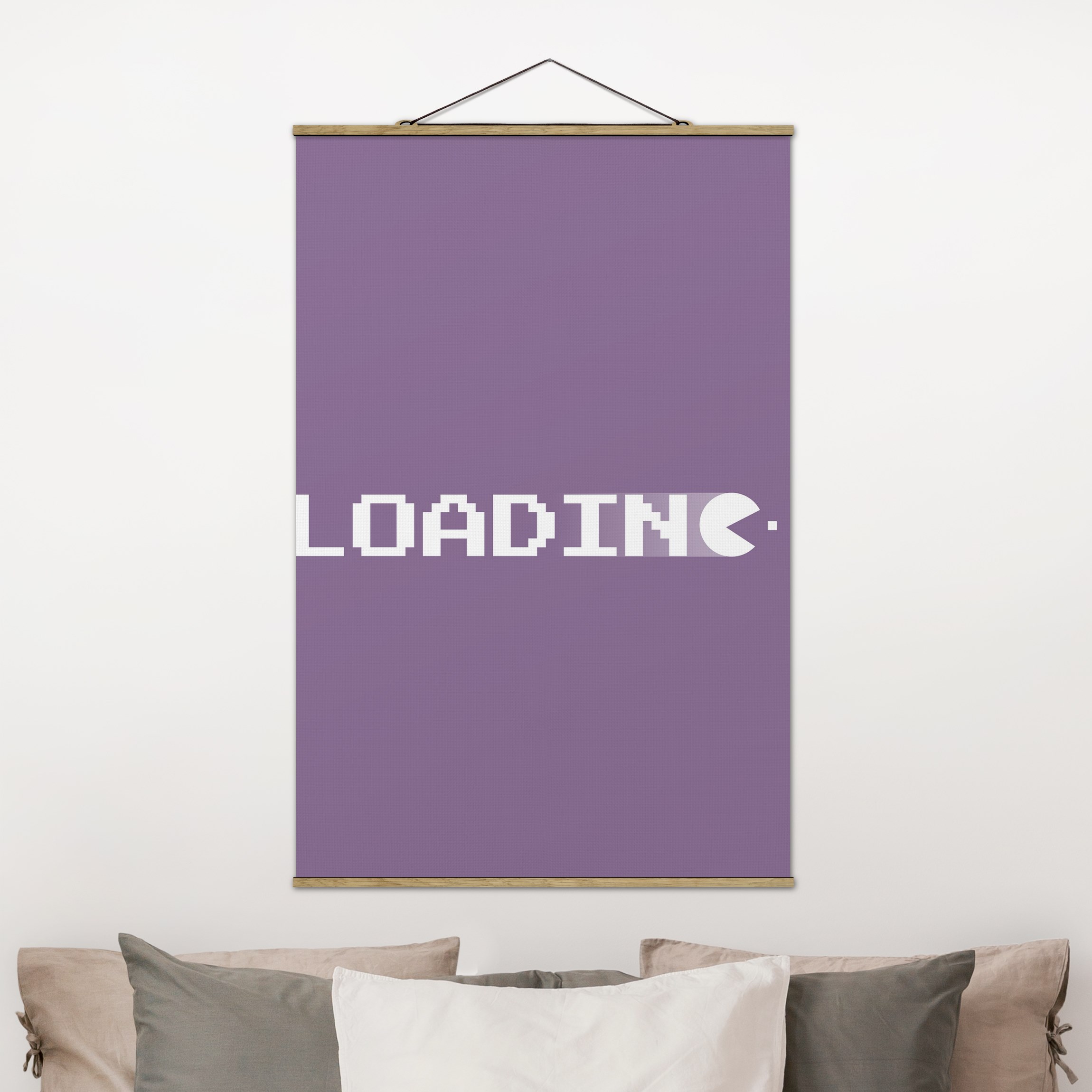 Stoffbild Gaming Schrift Loading
