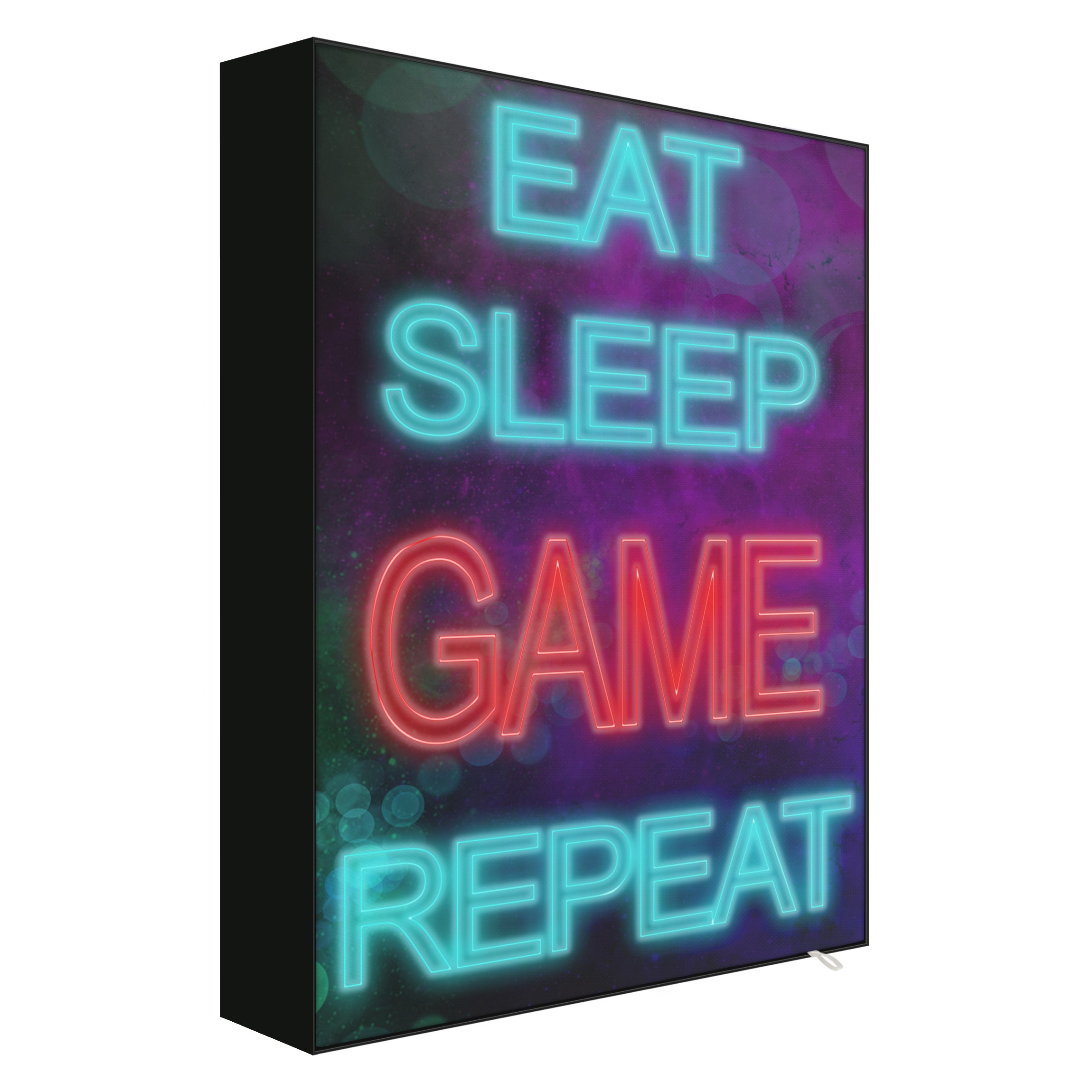 Akustik-Wechselbild Gaming Spruch Neon