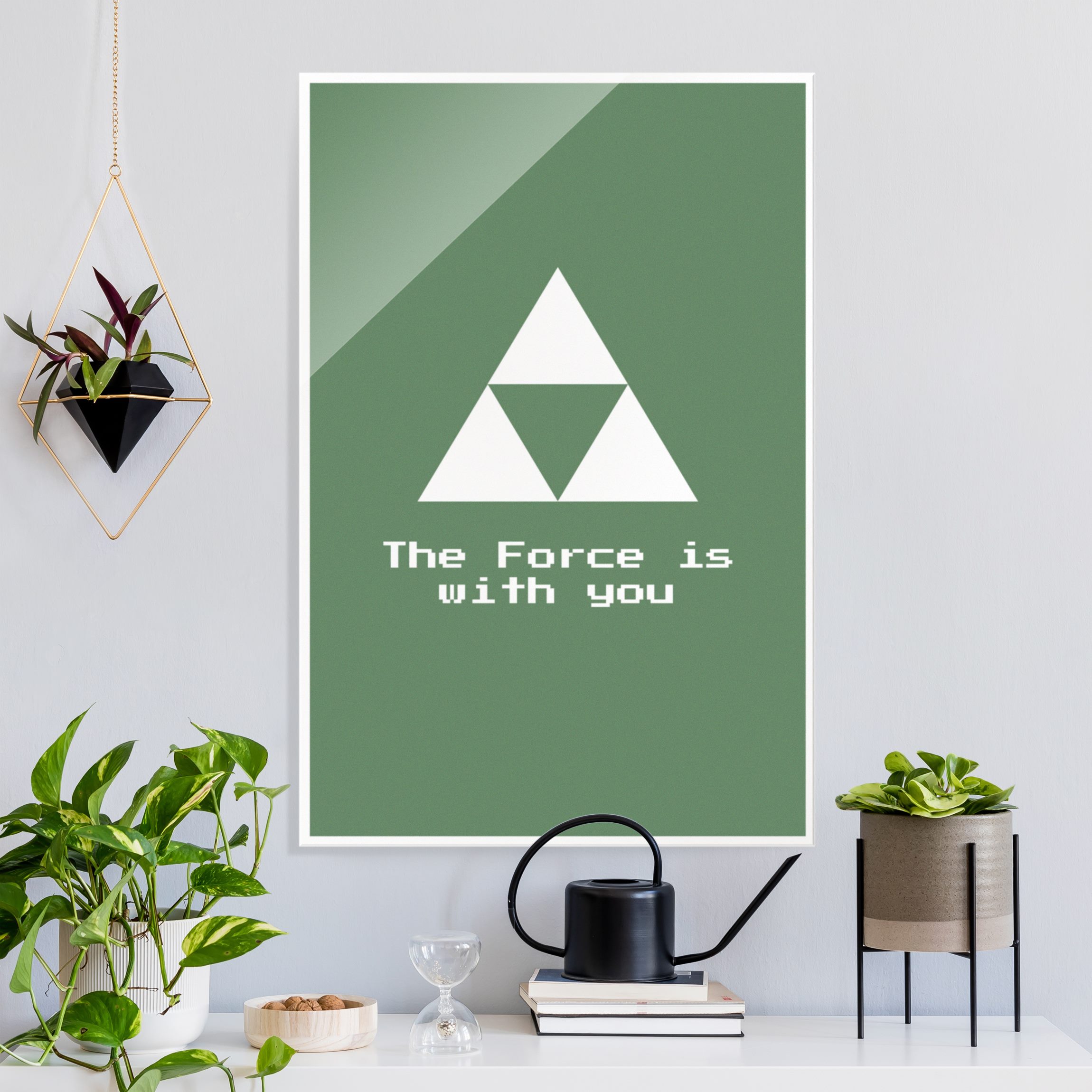 Glasbild Gaming Symbol The Force is with You