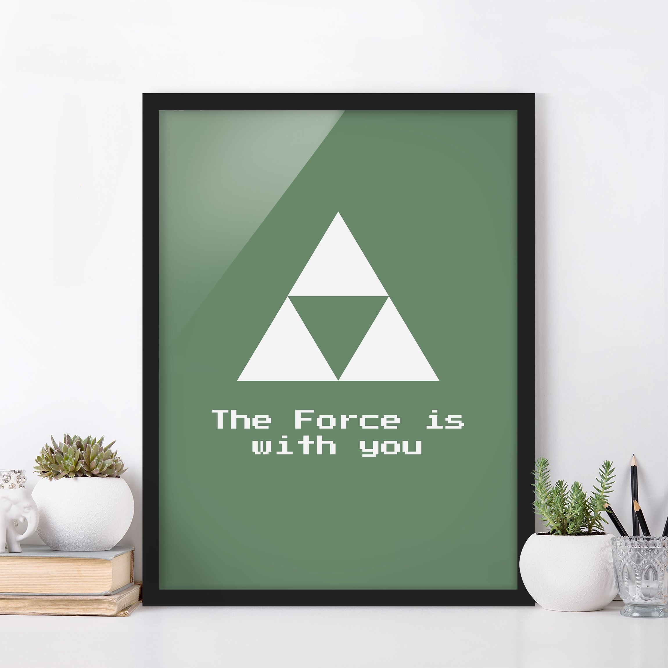 Bild mit Rahmen Gaming Symbol The Force is with You